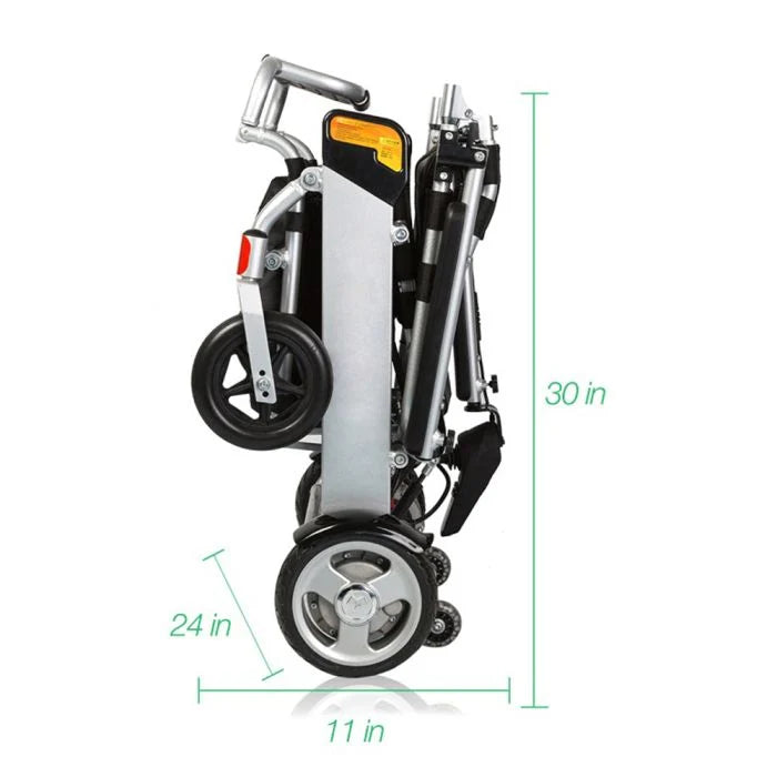 Gray Karman Tranzit Go Foldable Lightweight Power Wheelchair