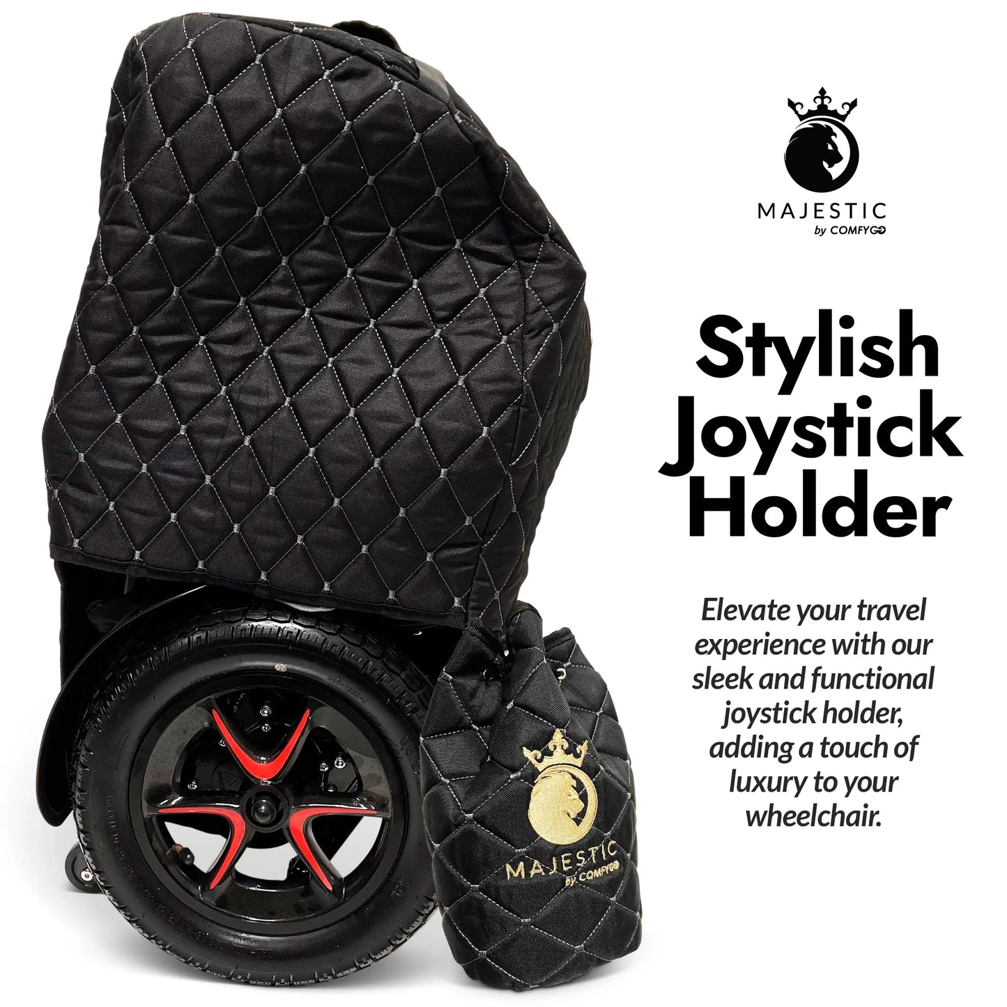 Black ComfyGO Electric Wheelchair Travel Bag With Joystick (Controller) Protection Bag