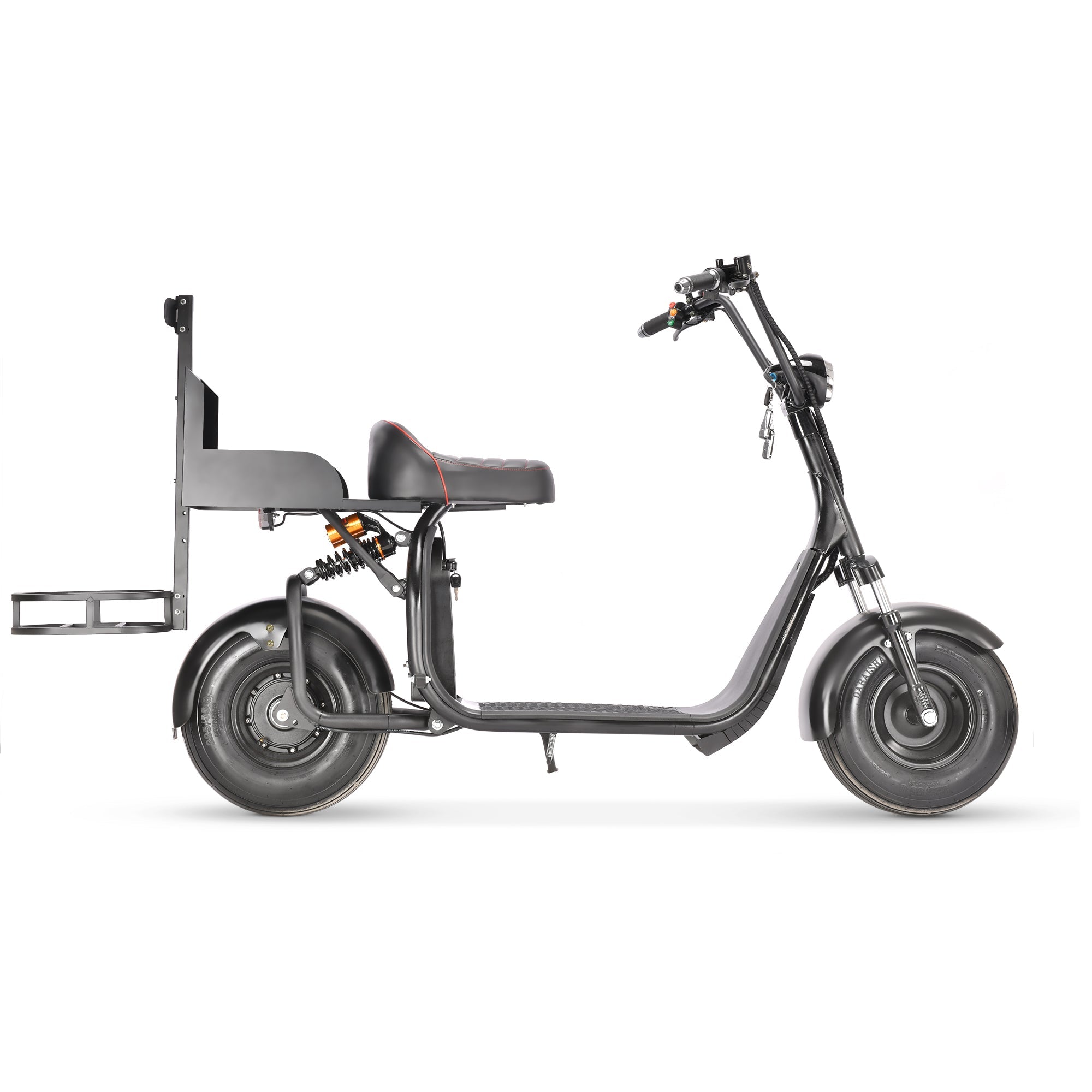 Dark Slate Gray SoverSky X7 Fat Tire Two Wheel Golf Scooter