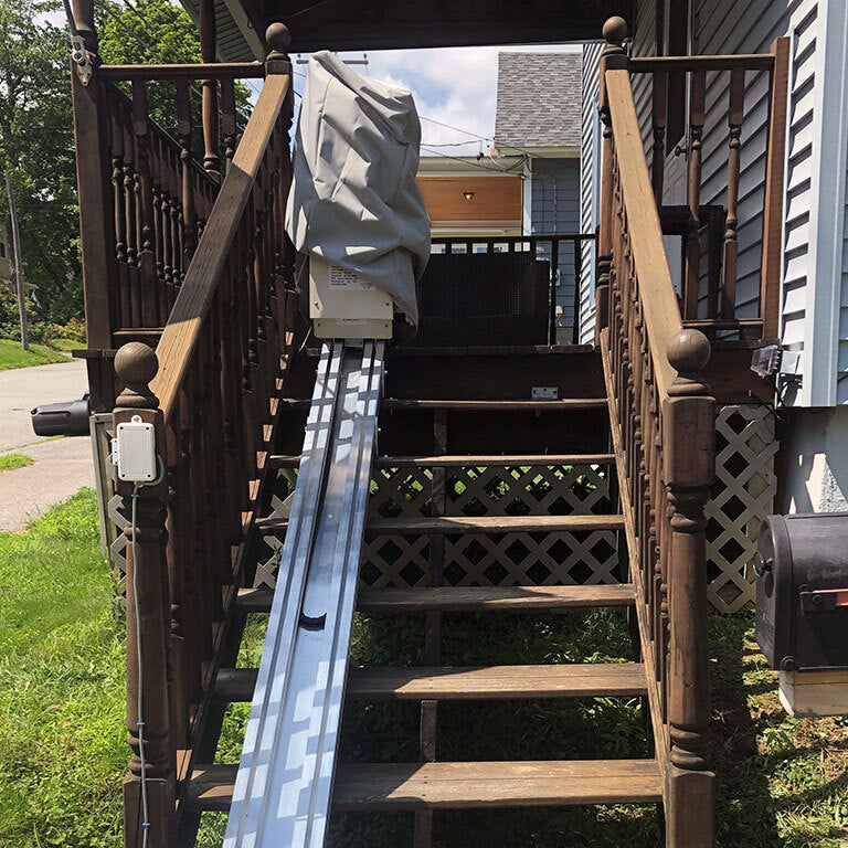 Dark Slate Gray AmeriGlide Outdoor Deluxe Stair Lift