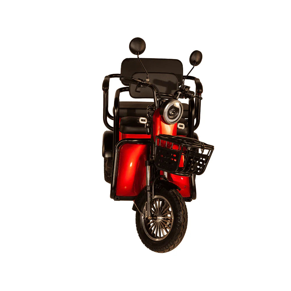 Black Pushpak 4000 2-Person Electric Trike Recreational Scooter