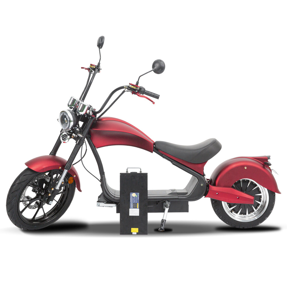 Dark Slate Gray SoverSky MH3 Chopper Motor Scooter