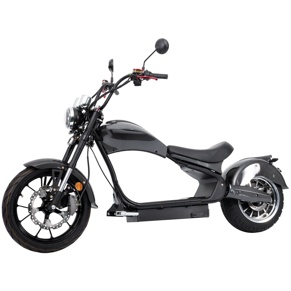 Dark Slate Gray SoverSky MH3 Chopper Motor Scooter