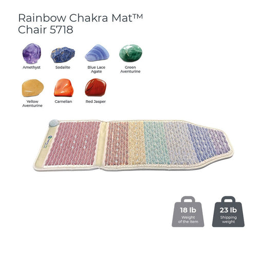 Gray HealthyLine Chakra Wellness Mat Chair 5718 – Advanced Photon PEMF Therapy