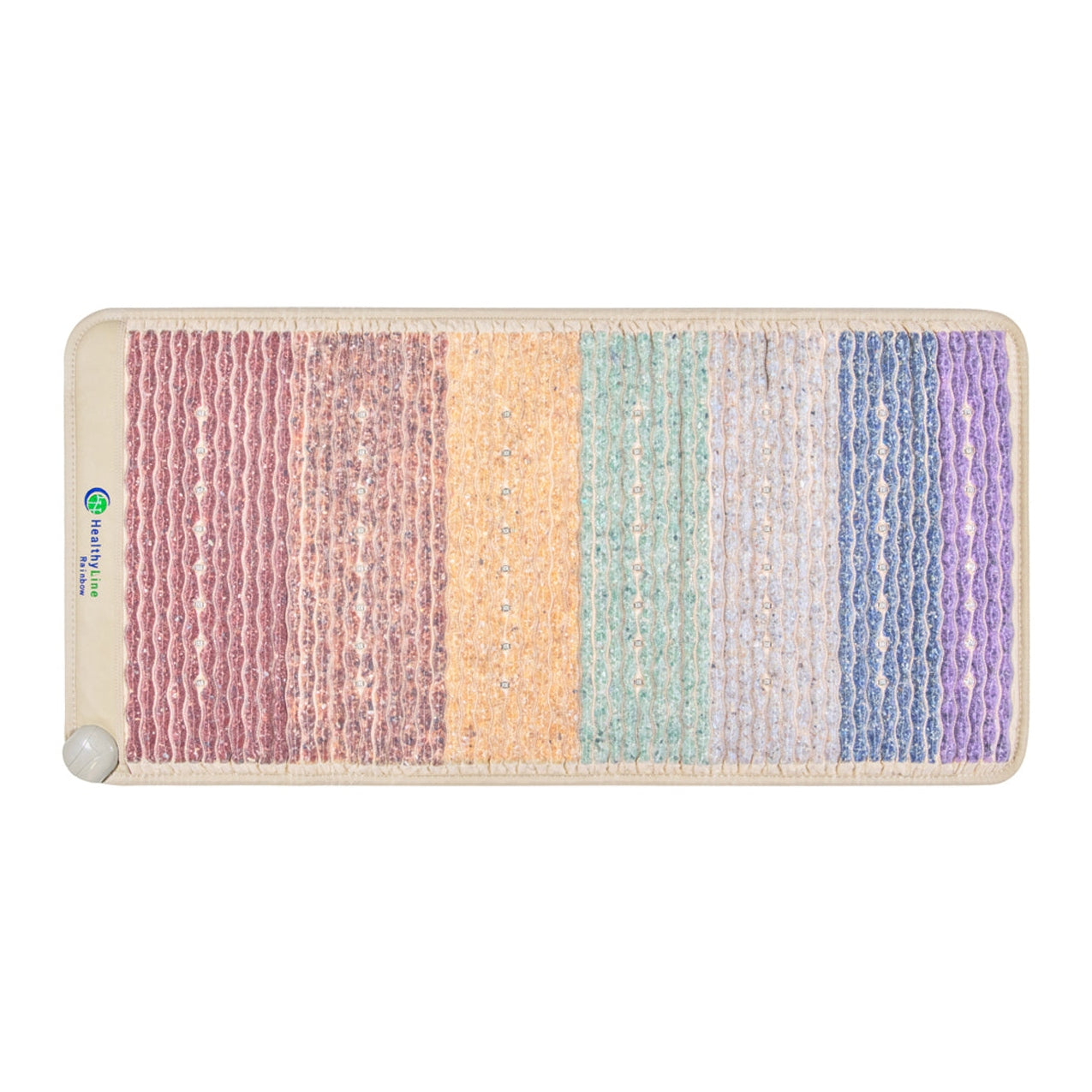 Gray HealthyLine 5024 Rainbow Chakra Healing Mat - Photon PEMF Inframat Pro with Gemstone Therapy