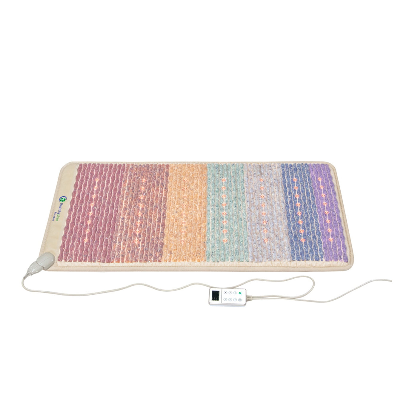 Gray HealthyLine 5024 Rainbow Chakra Healing Mat - Photon PEMF Inframat Pro with Gemstone Therapy