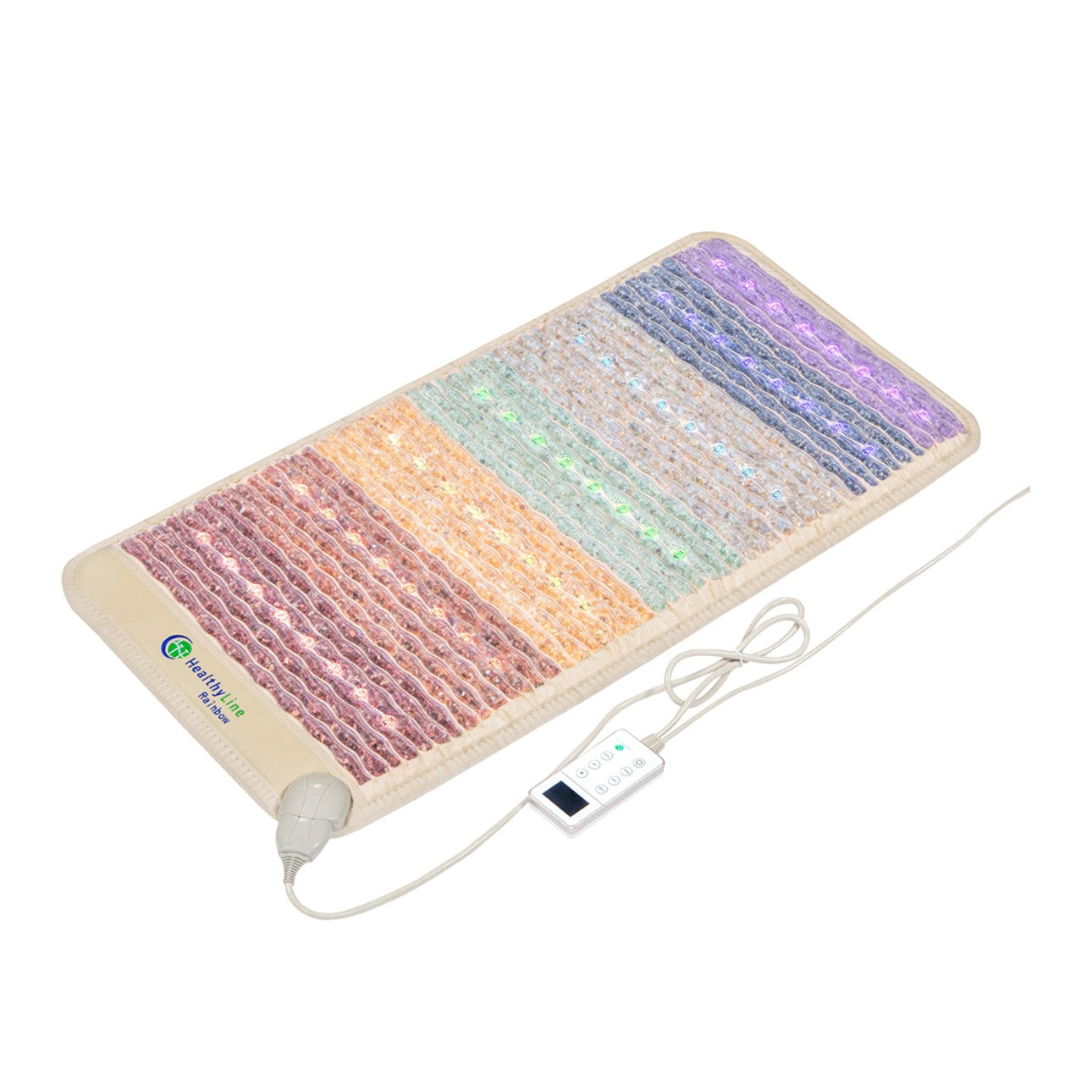 Gray HealthyLine Rainbow Chakra Mat Small 4020 Firm - Photon PEMF Inframat Pro 3rd Edition