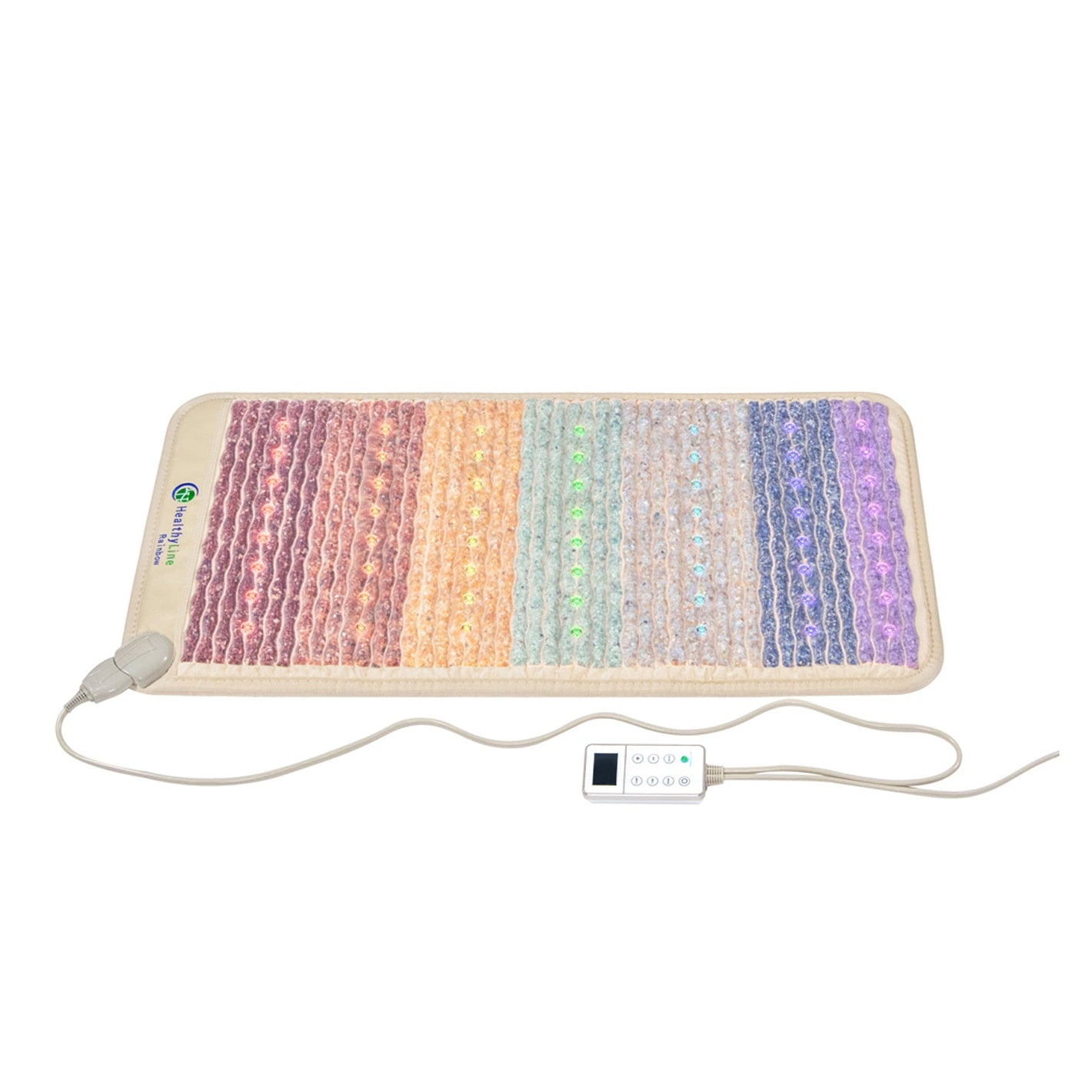 Gray HealthyLine Rainbow Chakra Mat Small 4020 Firm - Photon PEMF Inframat Pro 3rd Edition