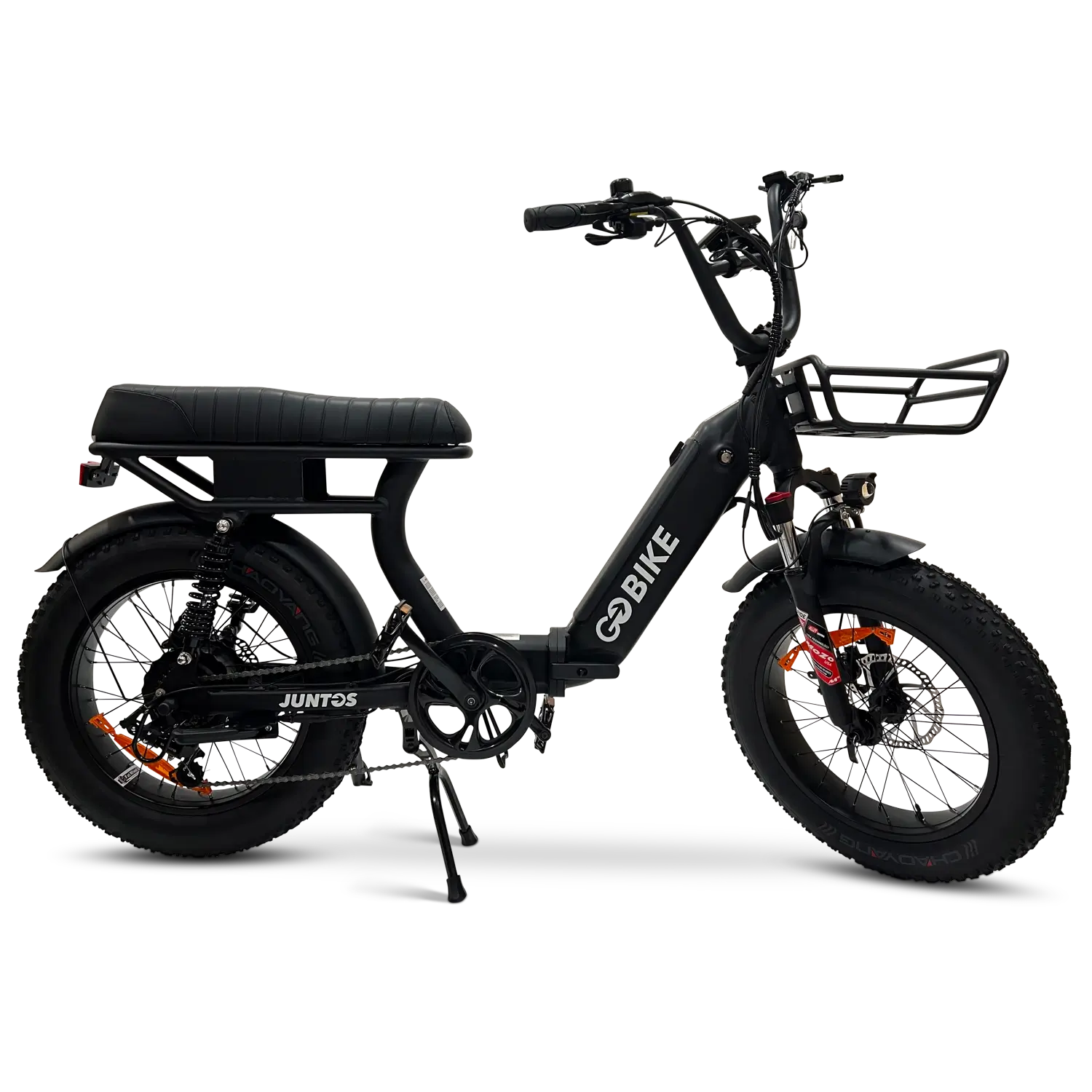 Black JUNTOS Foldable Step - Through Foldable Lightweight 750W Electric Bike