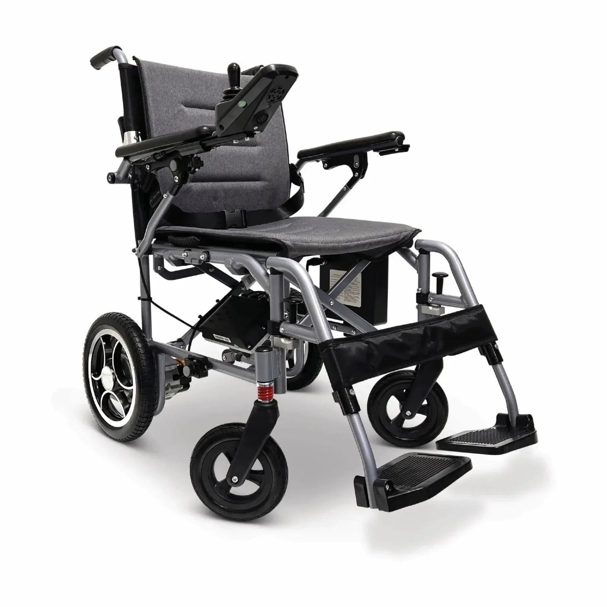 Light Gray ComfyGO X-7 Lightweight Foldable Electric Wheelchair