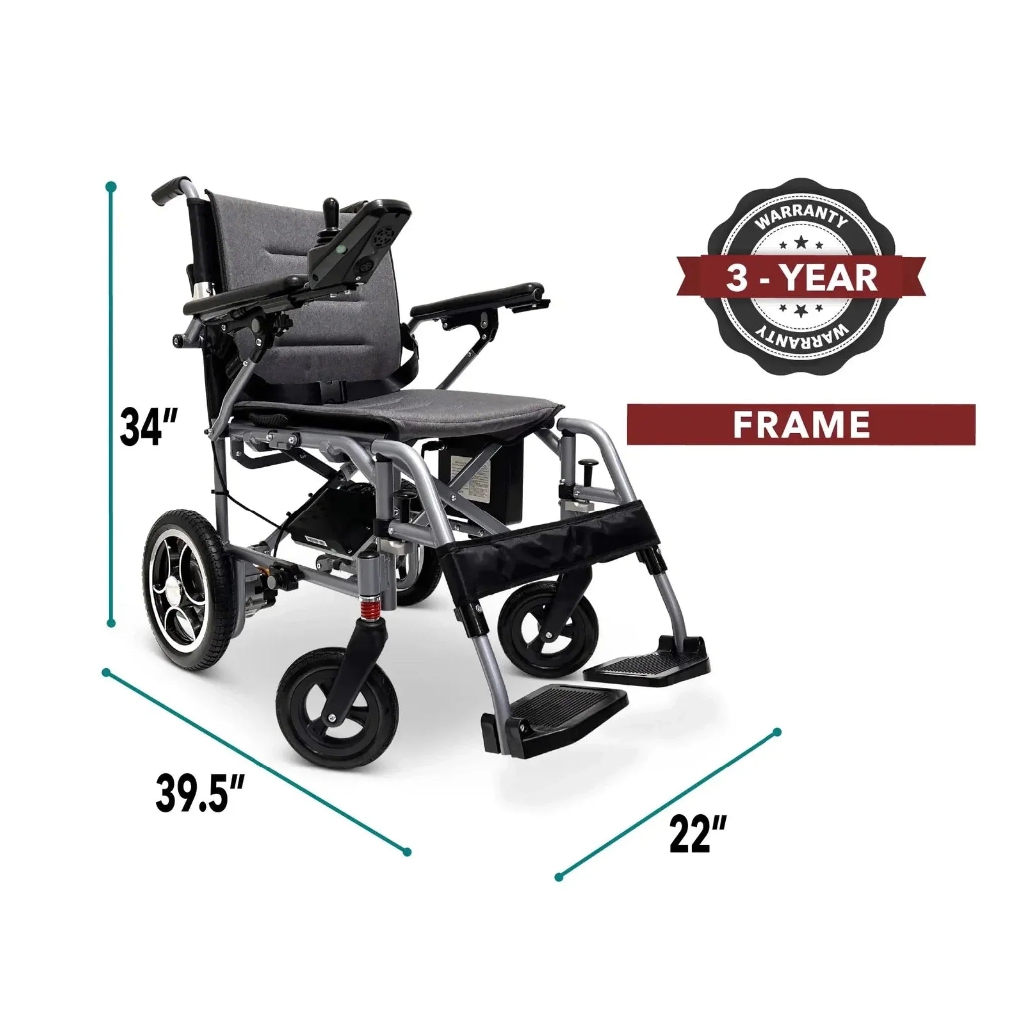 Lavender ComfyGO X-7 Lightweight Foldable Electric Wheelchair
