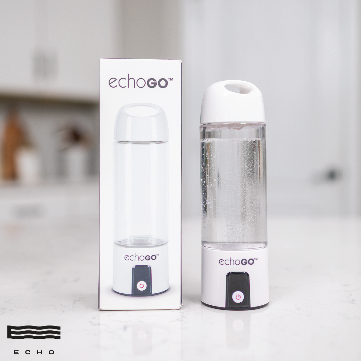 Light Gray Echo Go Hydrogen Water Bottle