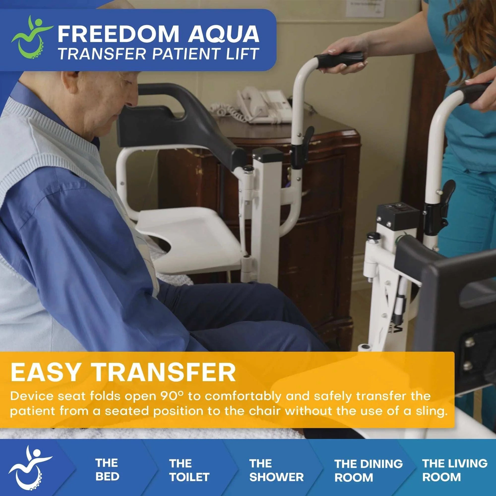 Dim Gray Freedom Aqua Transfer Lift Waterproof with Adjustable Height & Commode