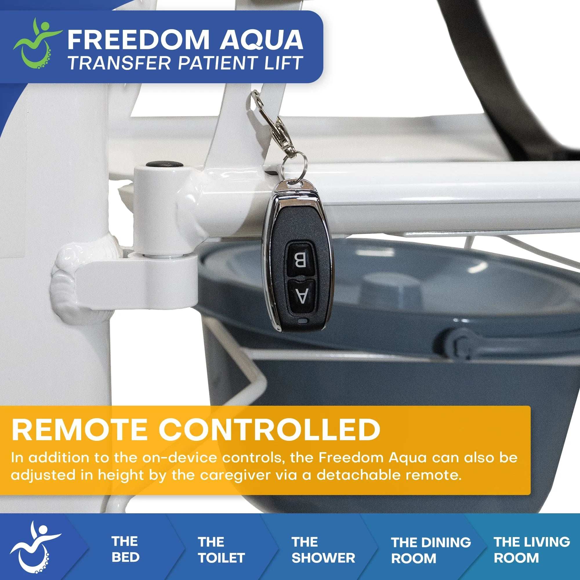 Dark Slate Blue Freedom Aqua Transfer Lift Waterproof with Adjustable Height & Commode