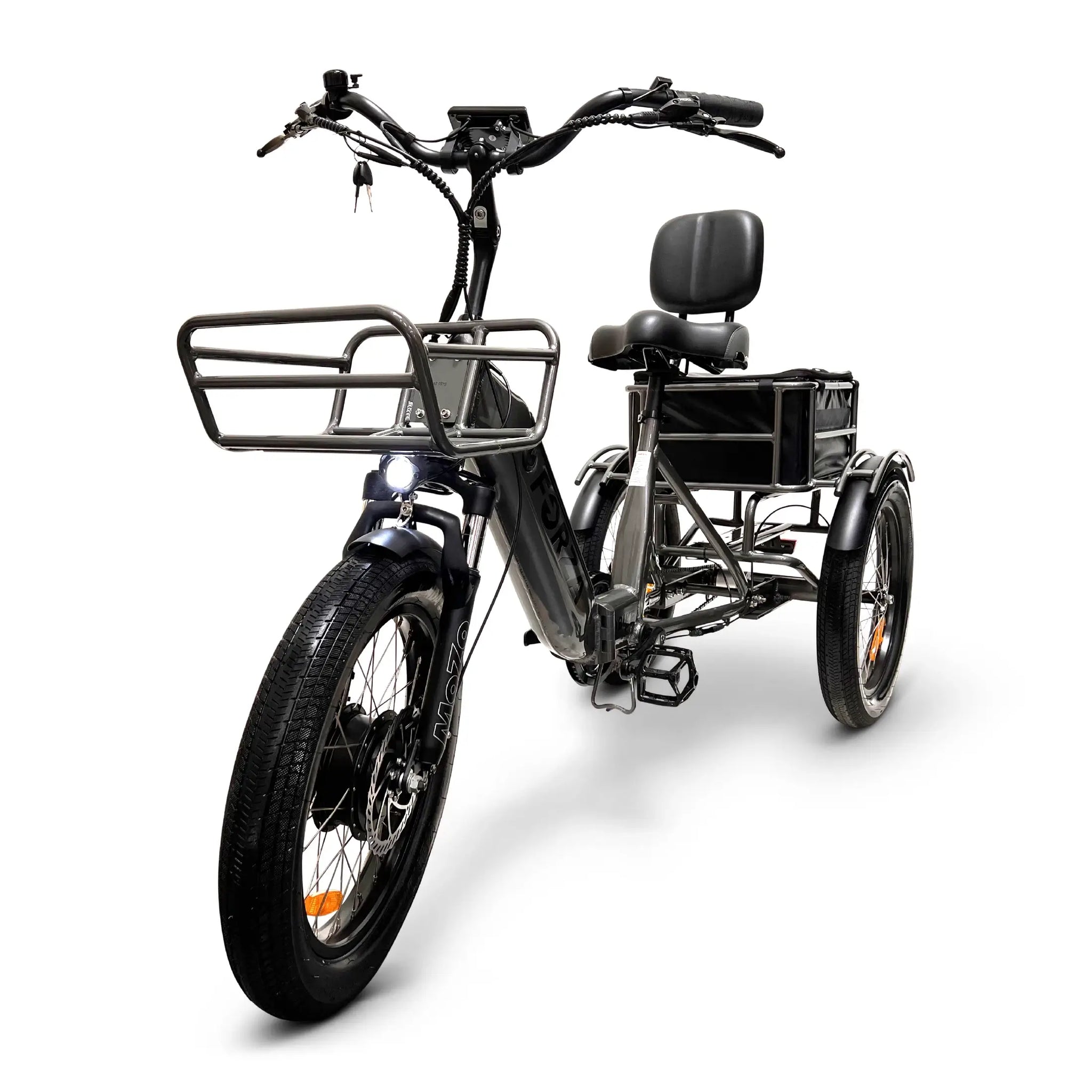 Light Gray FORZA Compact Foldable Electric Tricycle