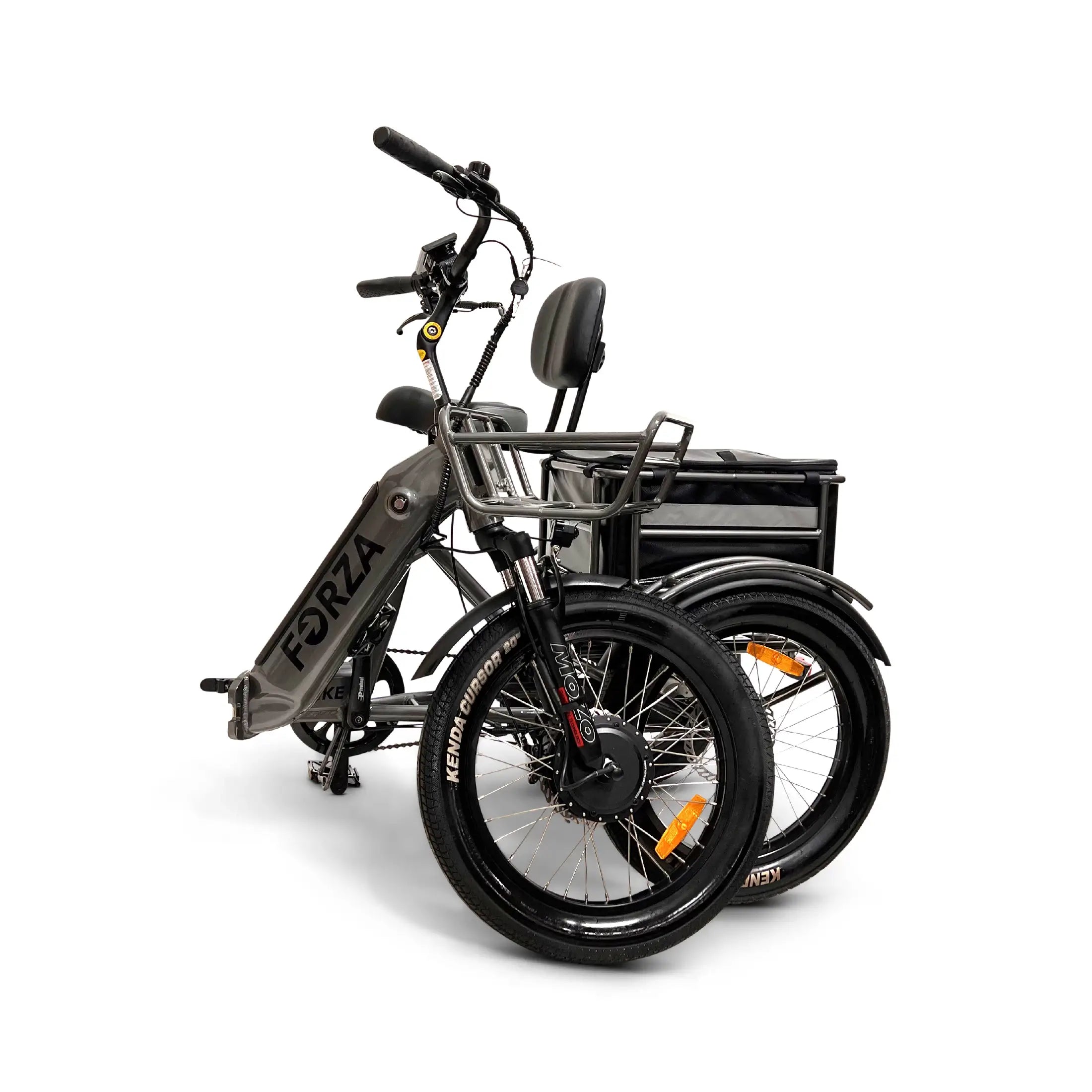 Light Gray FORZA Compact Foldable Electric Tricycle