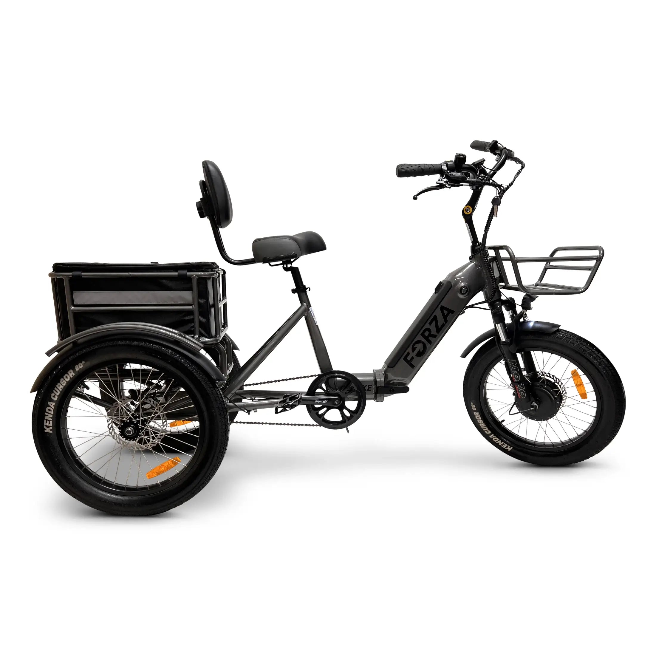 Light Gray FORZA Compact Foldable Electric Tricycle