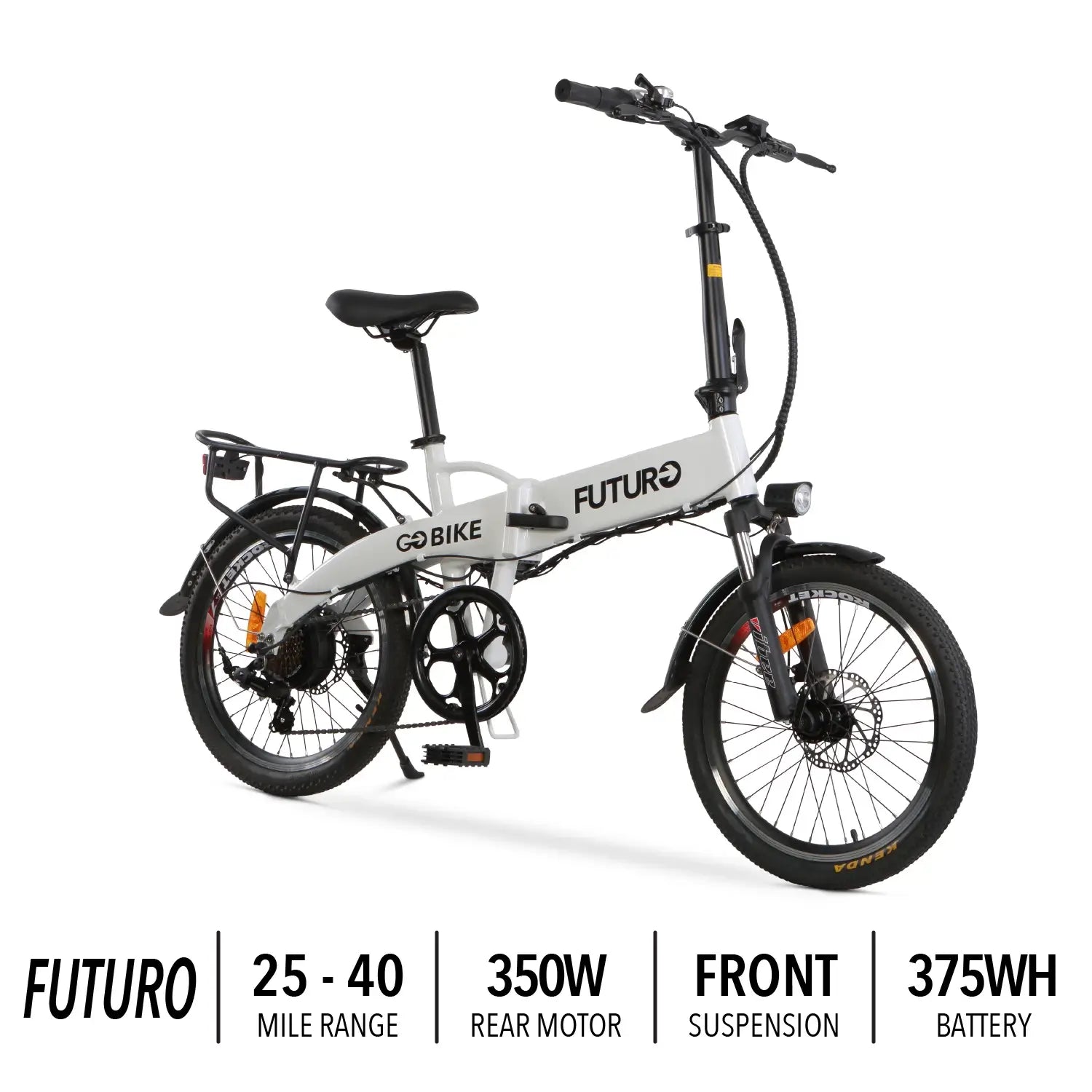 Light Gray FUTURO Foldable Lightweight Electric Bike