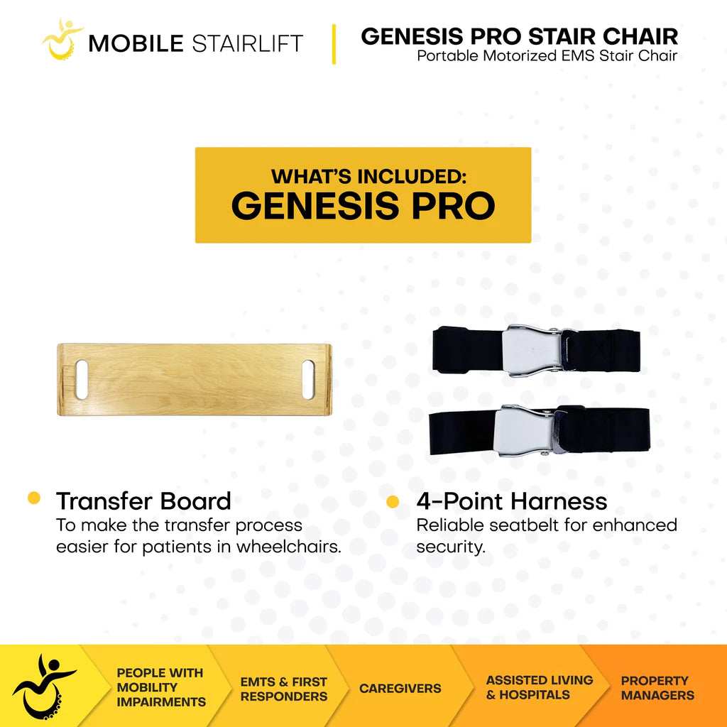 Black Genesis Flex Mobile Stairlift Chair