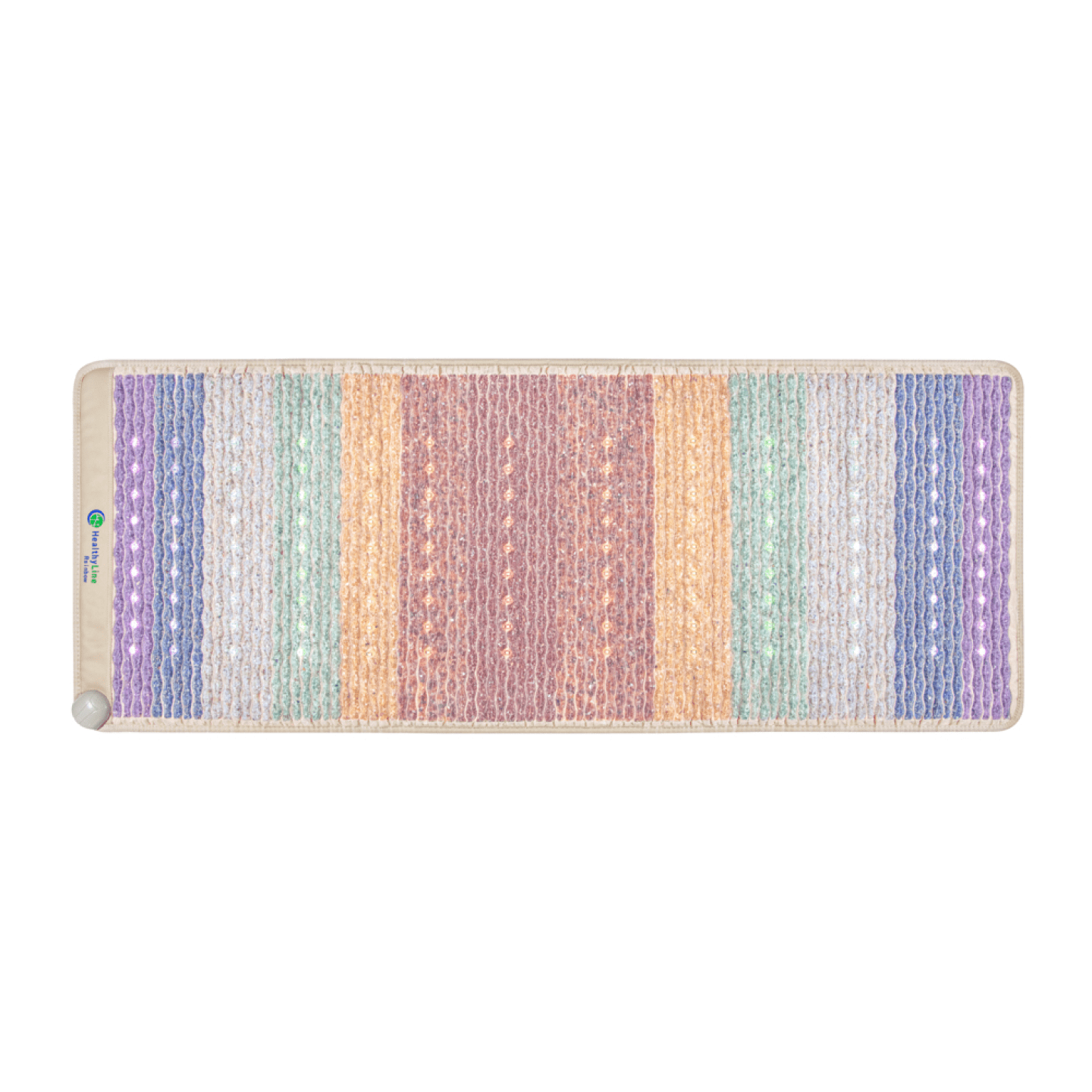 Gray HealthyLine Extra-Large Rainbow Chakra Wellness Mat – Advanced Photon PEMF InfraMat Pro Edition 3.0