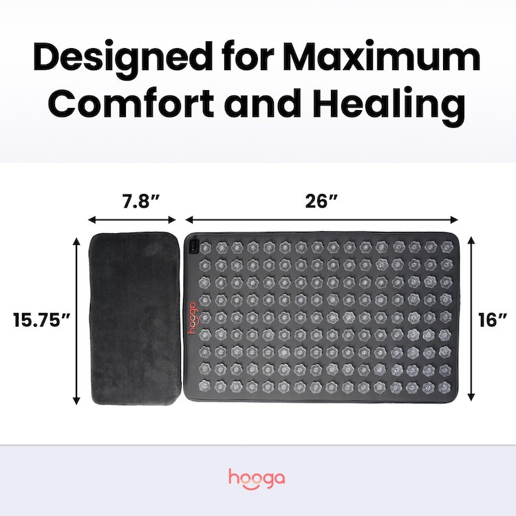 Dark Slate Gray Hooga Red Light Therapy Acupressure Mat