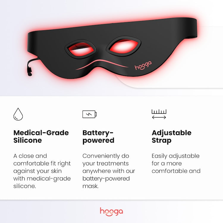 Misty Rose Hooga Red Light Therapy Eye Mask