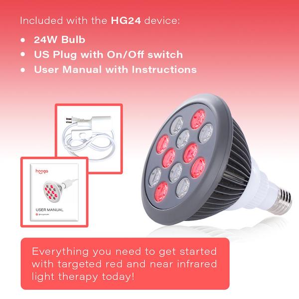 Light Coral Hooga HG24 Red Light Therapy Device