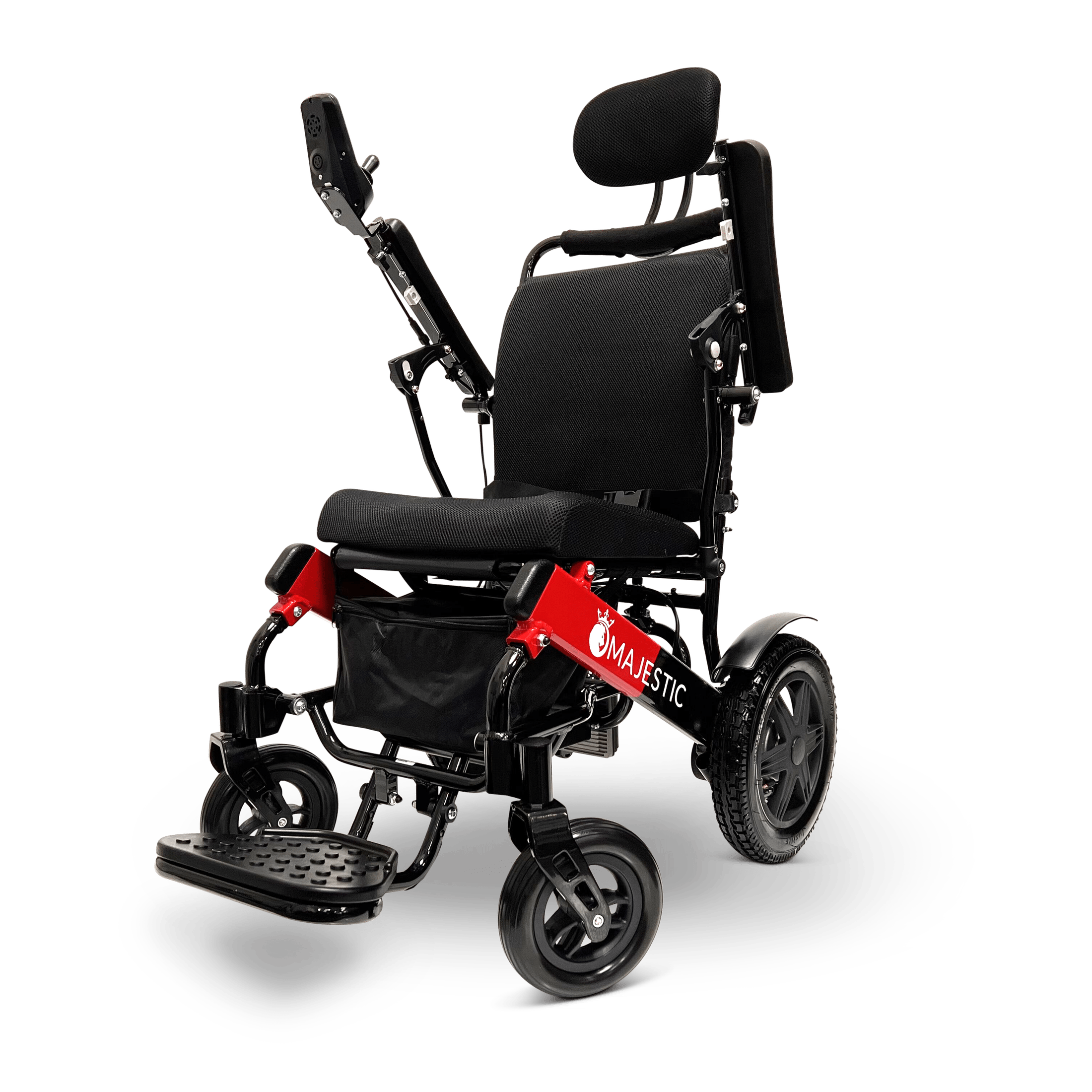 Black ComfyGO Majestic IQ-9000 Auto Reclining - Power Wheelchair