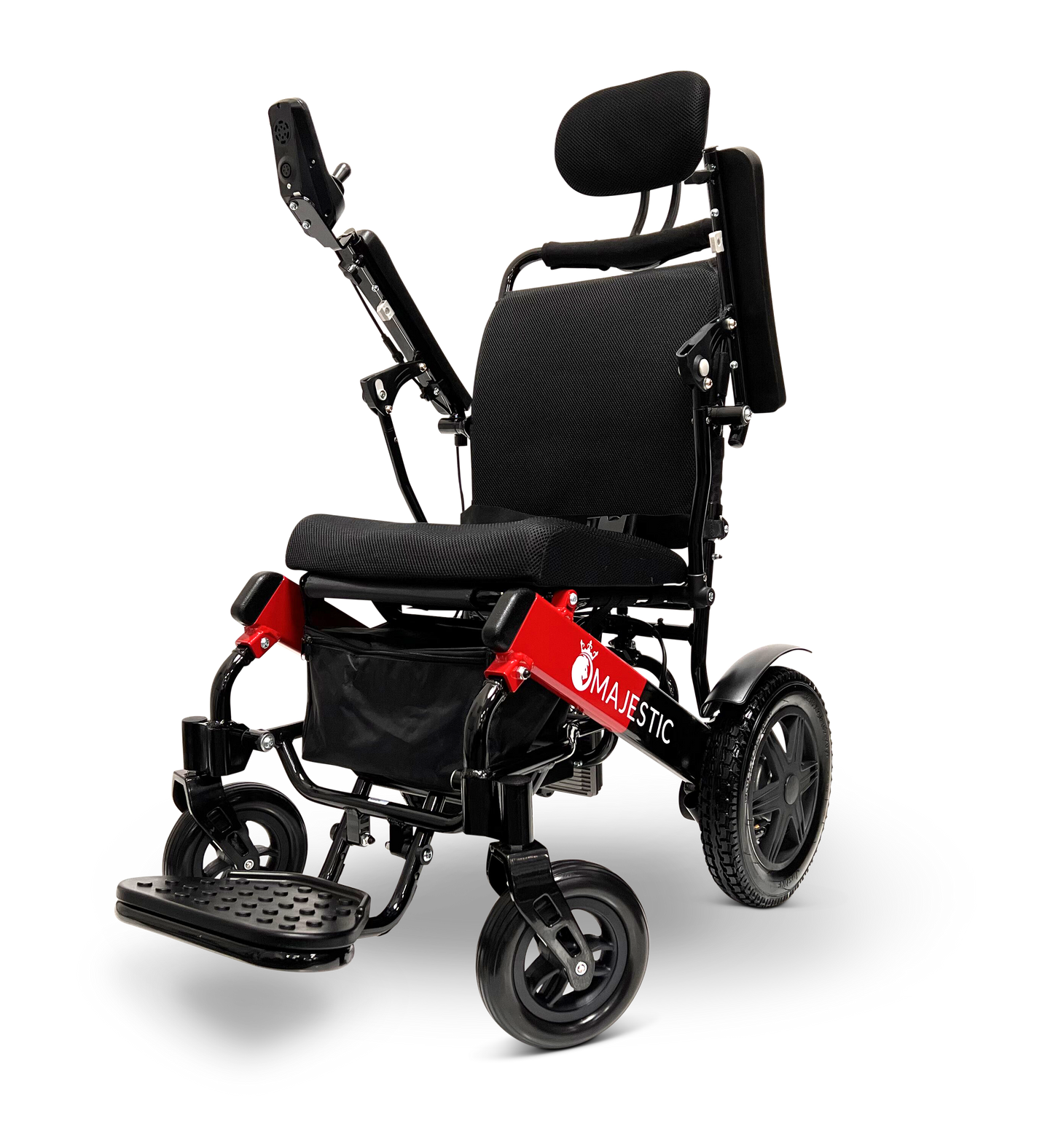Black ComfyGO Majestic IQ-9000 Auto Reclining - Power Wheelchair