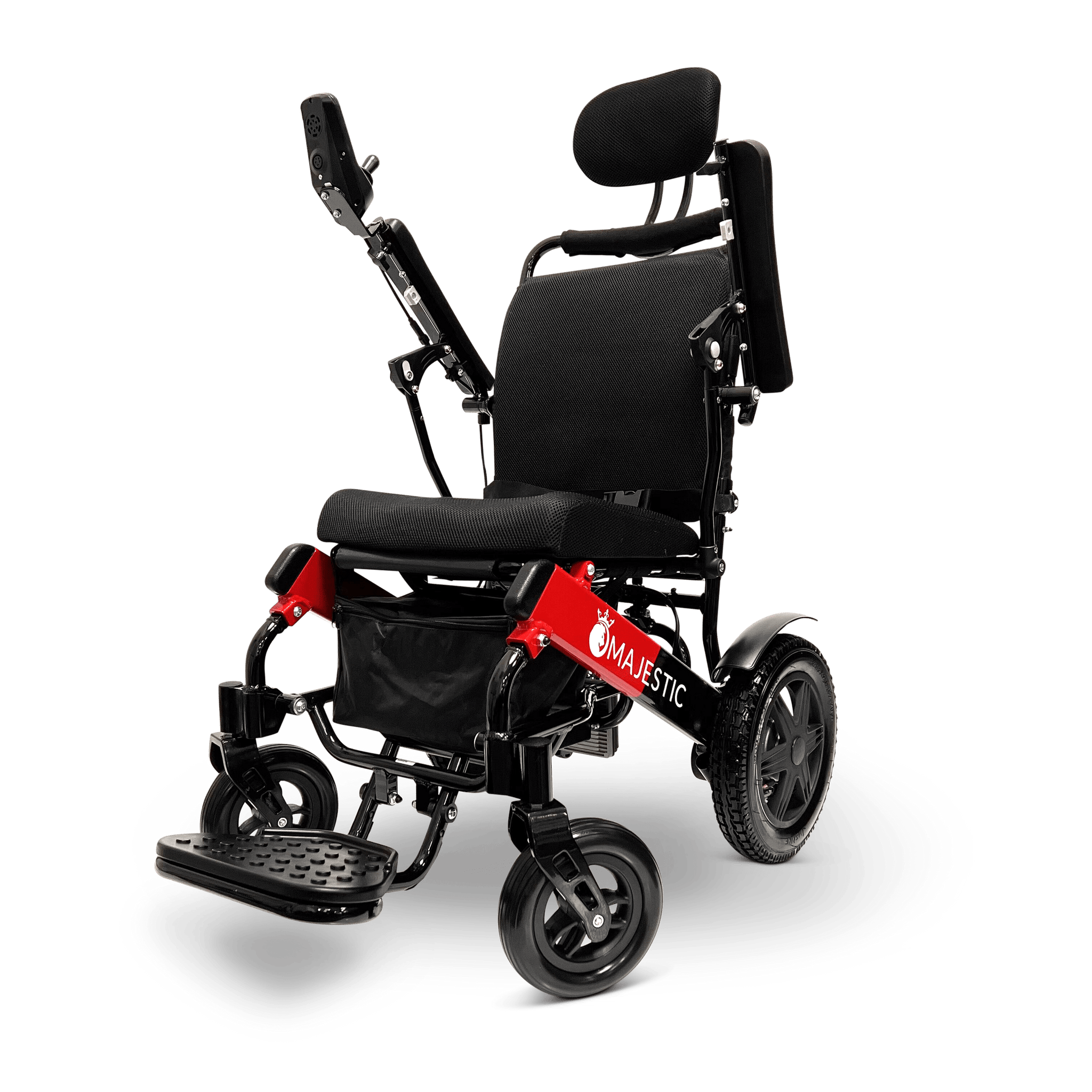 Black ComfyGO Majestic IQ-9000 Auto Reclining - Power Wheelchair