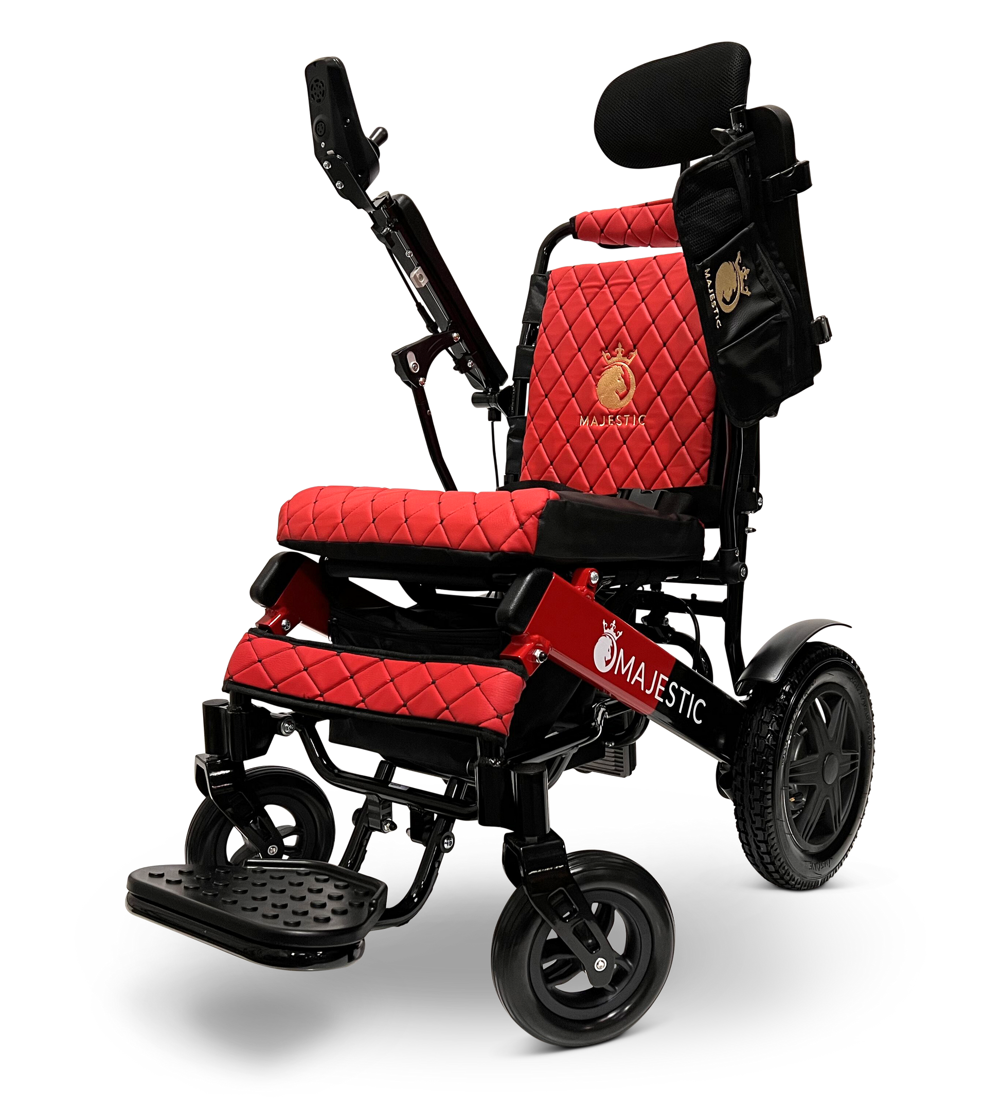 Maroon ComfyGO Majestic IQ-9000 Auto Reclining - Power Wheelchair