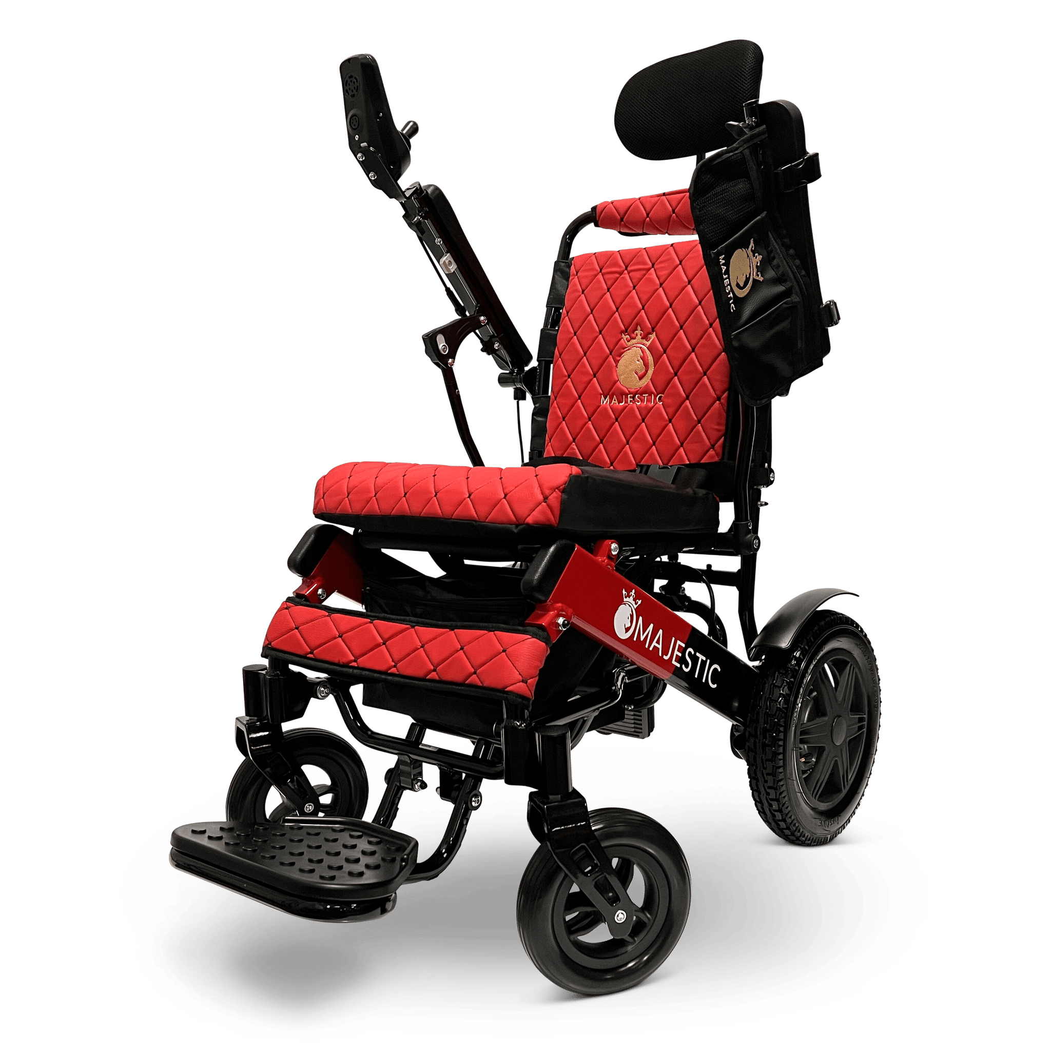 Maroon ComfyGO Majestic IQ-9000 Auto Reclining - Power Wheelchair