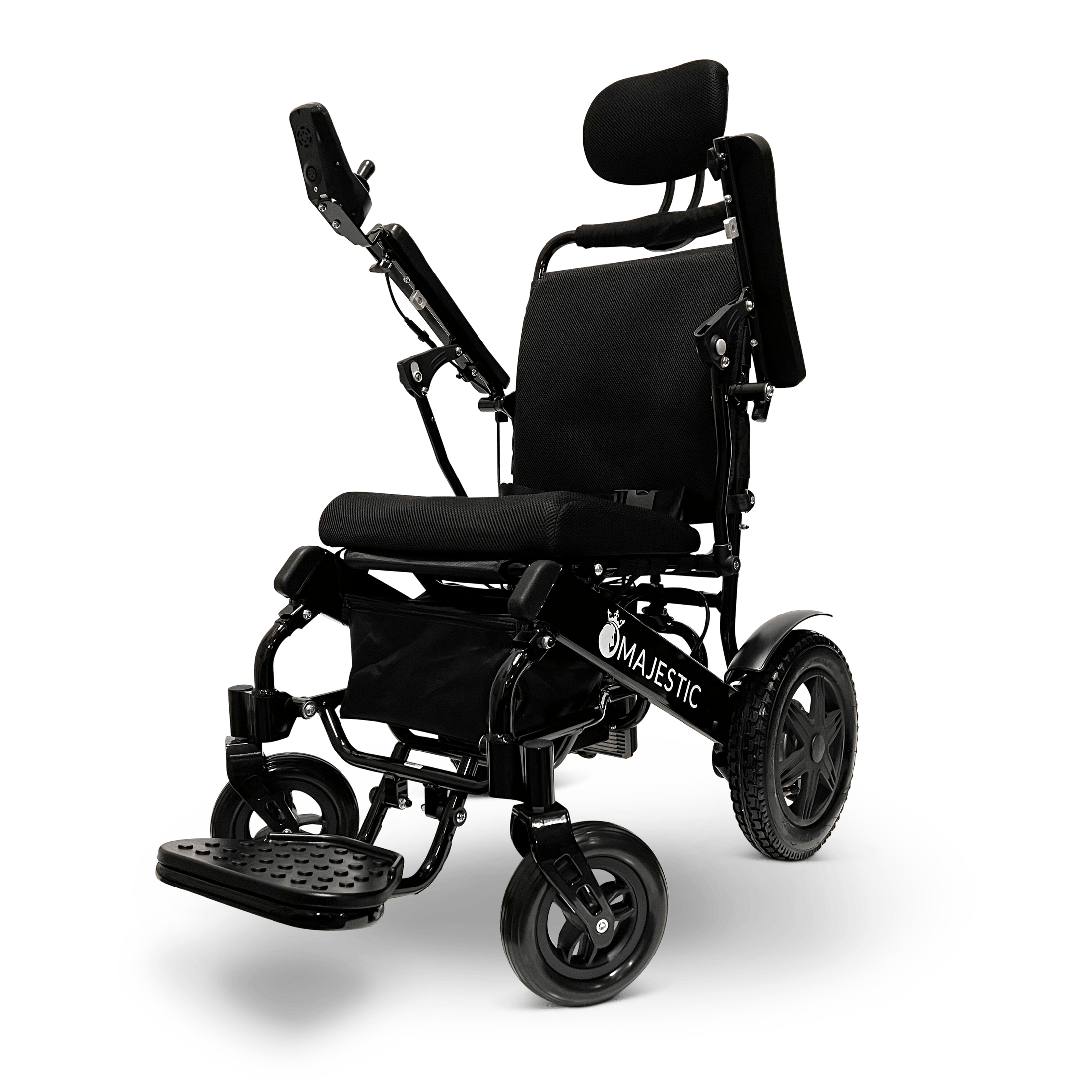 Black ComfyGO Majestic IQ-9000 Auto Reclining - Power Wheelchair