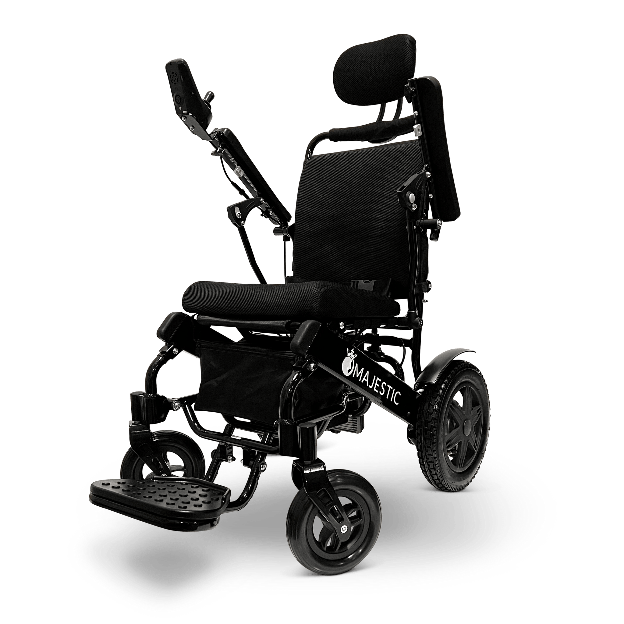 Black ComfyGO Majestic IQ-9000 Auto Reclining - Power Wheelchair