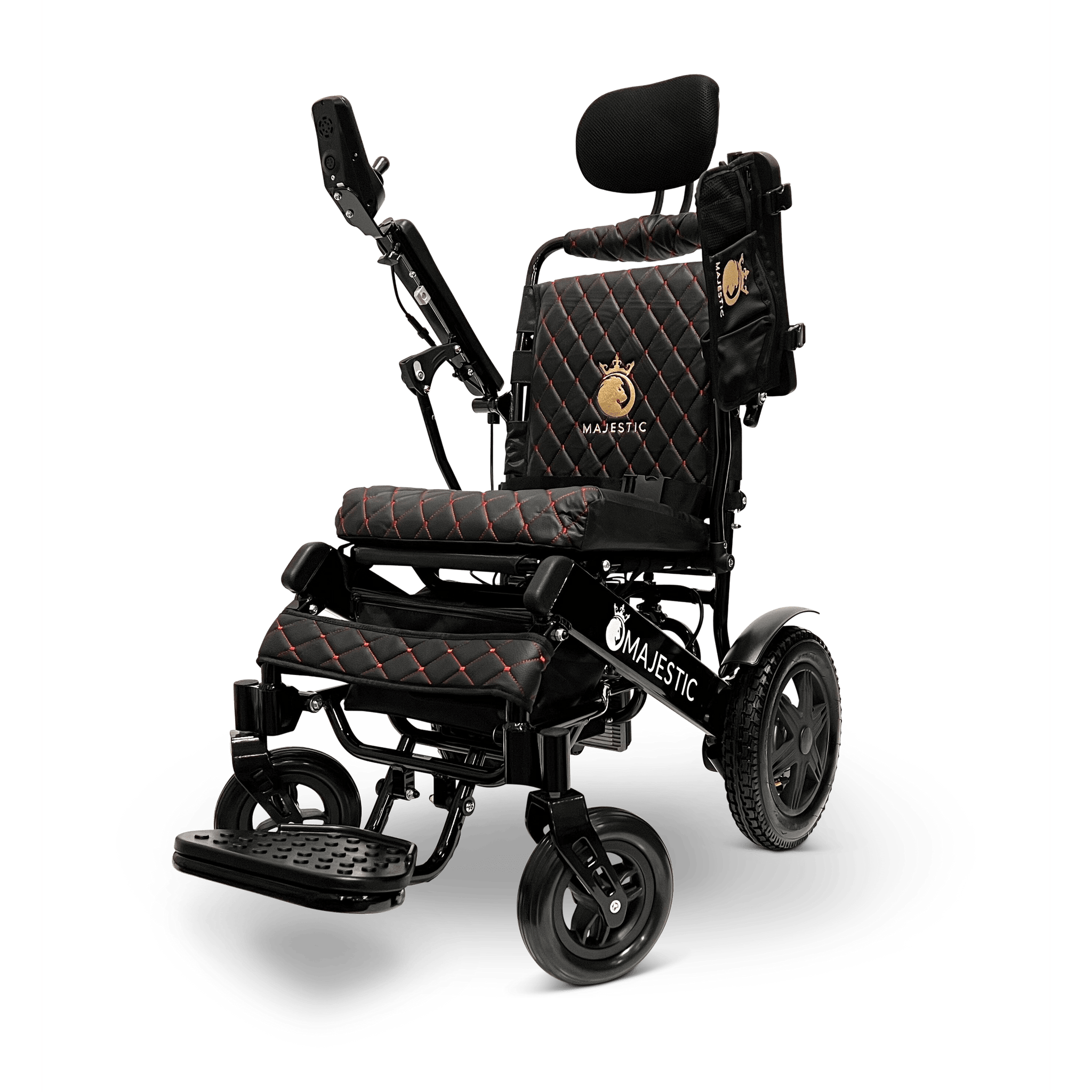 Black ComfyGO Majestic IQ-9000 Auto Reclining - Power Wheelchair