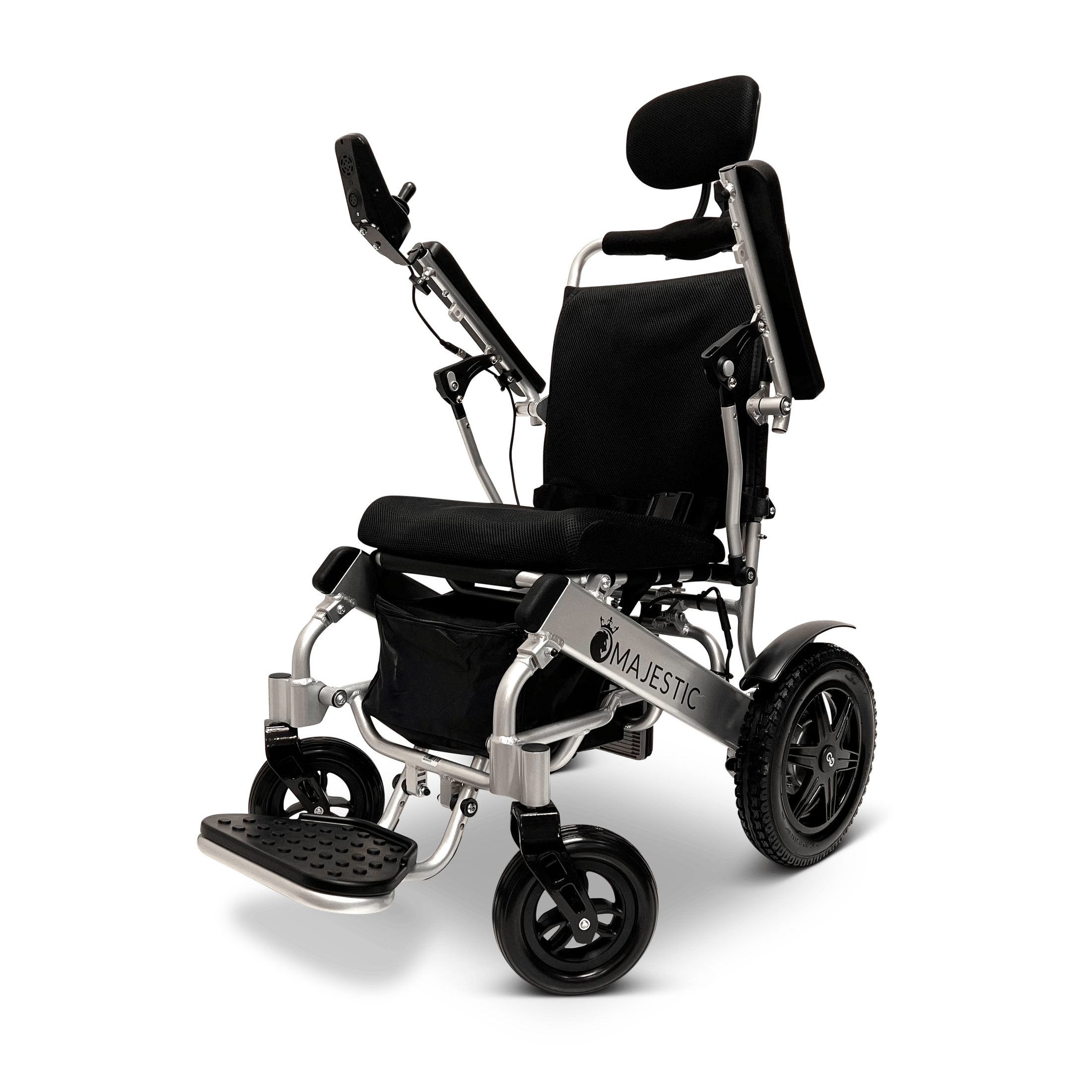 Black ComfyGO Majestic IQ-9000 Auto Reclining - Power Wheelchair