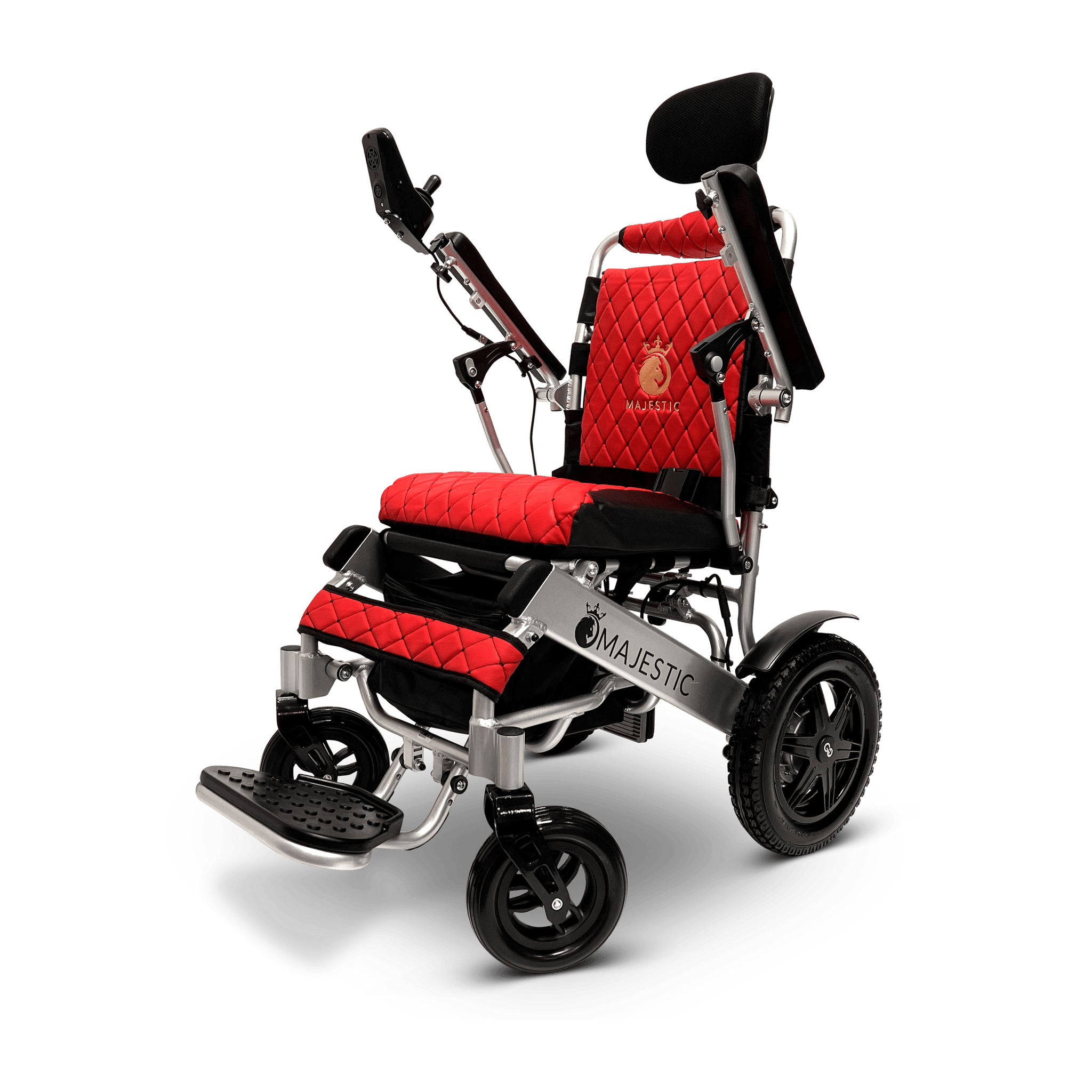 Maroon ComfyGO Majestic IQ-9000 Auto Reclining - Power Wheelchair