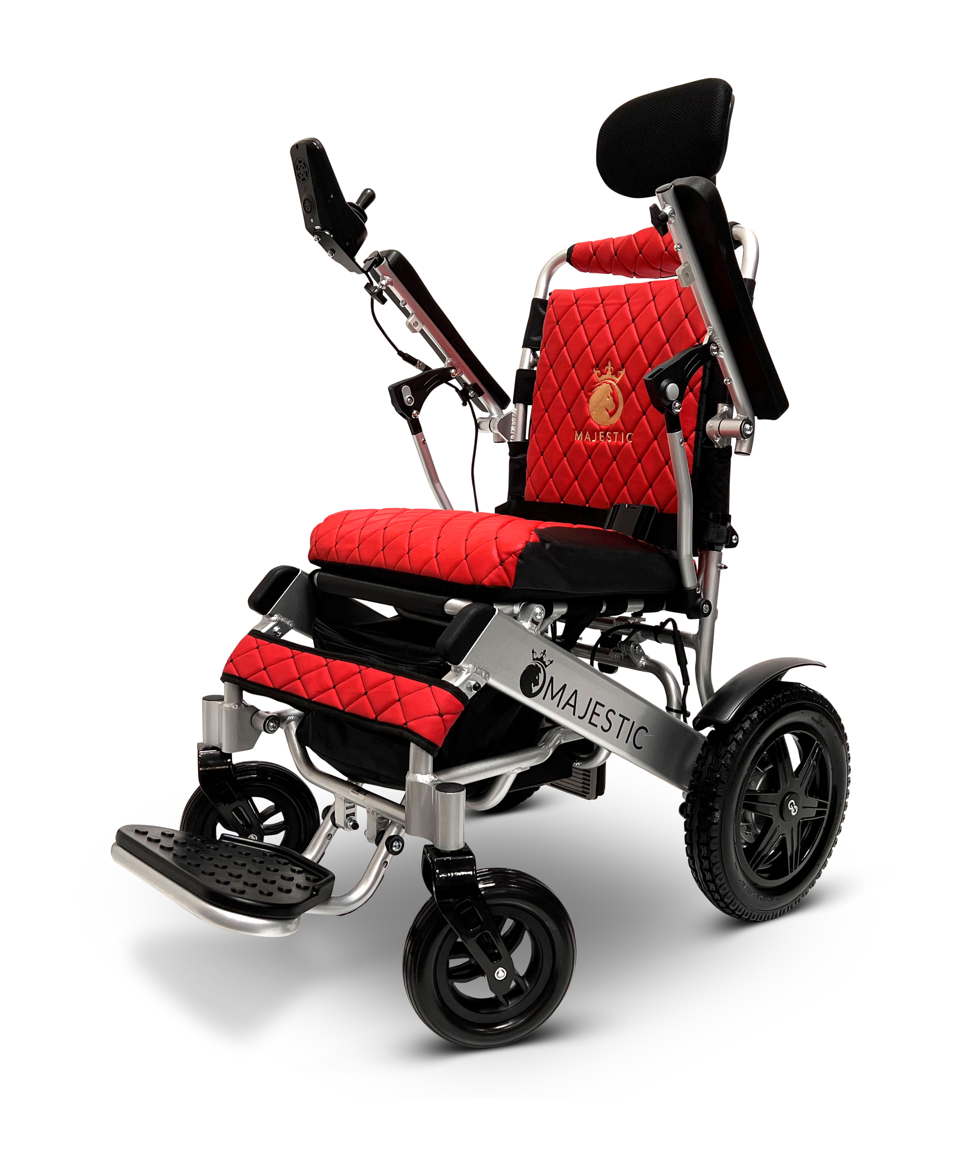 Maroon ComfyGO Majestic IQ-9000 Standard - Power Wheelchair