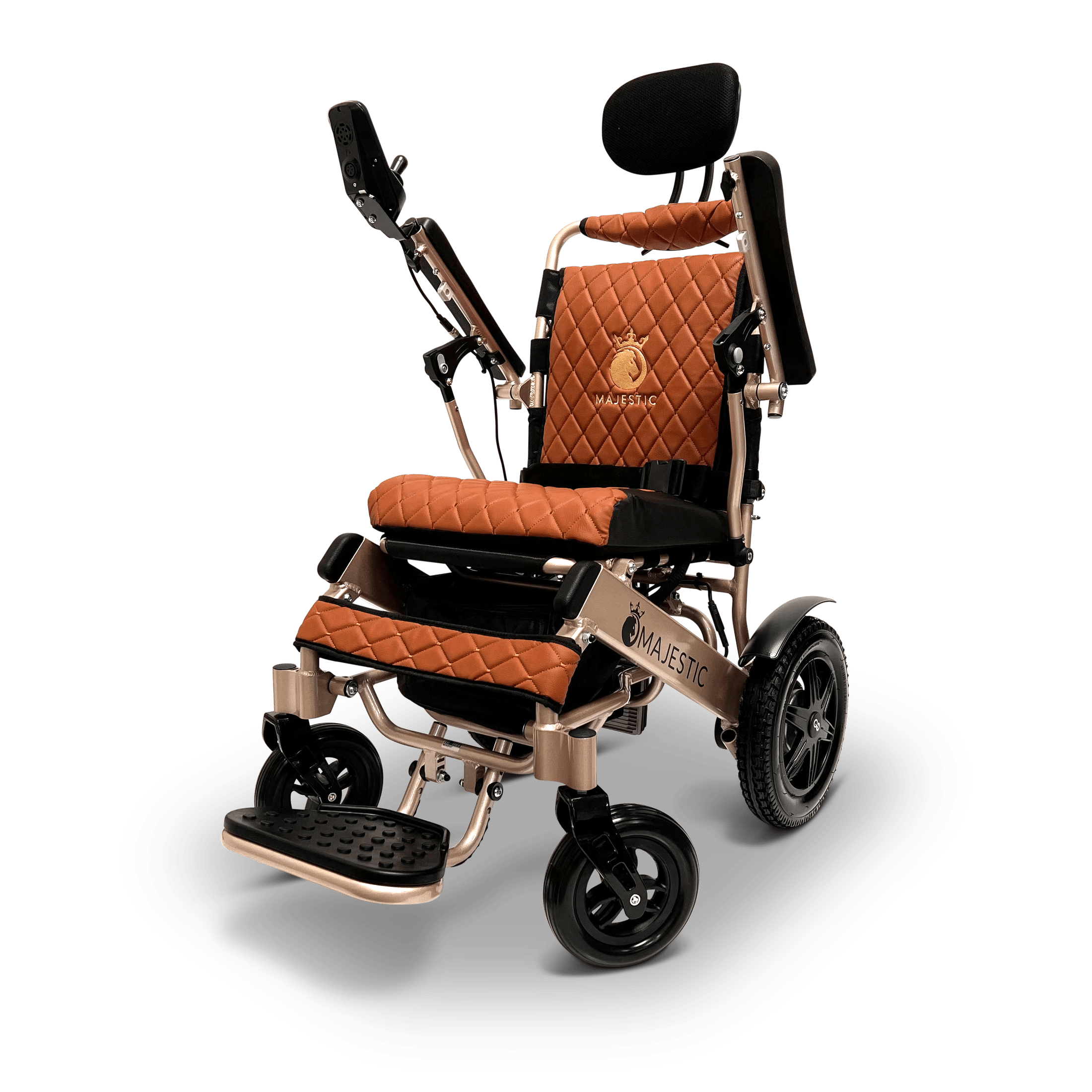 Rosy Brown ComfyGO Majestic IQ-9000 Auto Reclining - Power Wheelchair