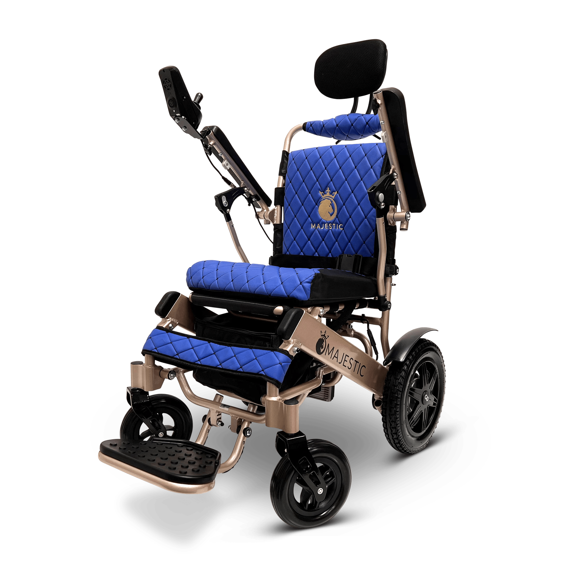 Black ComfyGO Majestic IQ-9000 Auto Reclining - Power Wheelchair