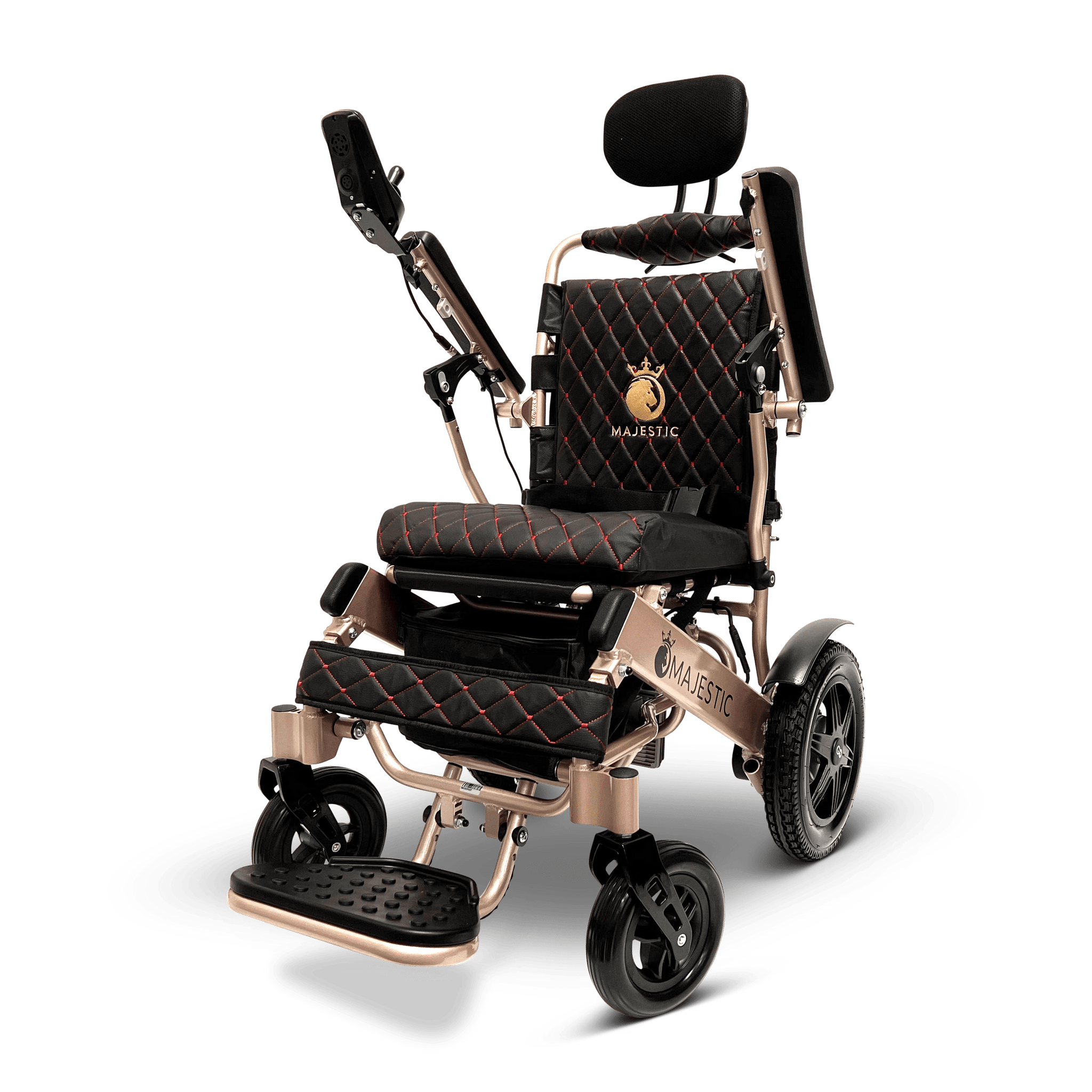 Black ComfyGO Majestic IQ-9000 Auto Reclining - Power Wheelchair