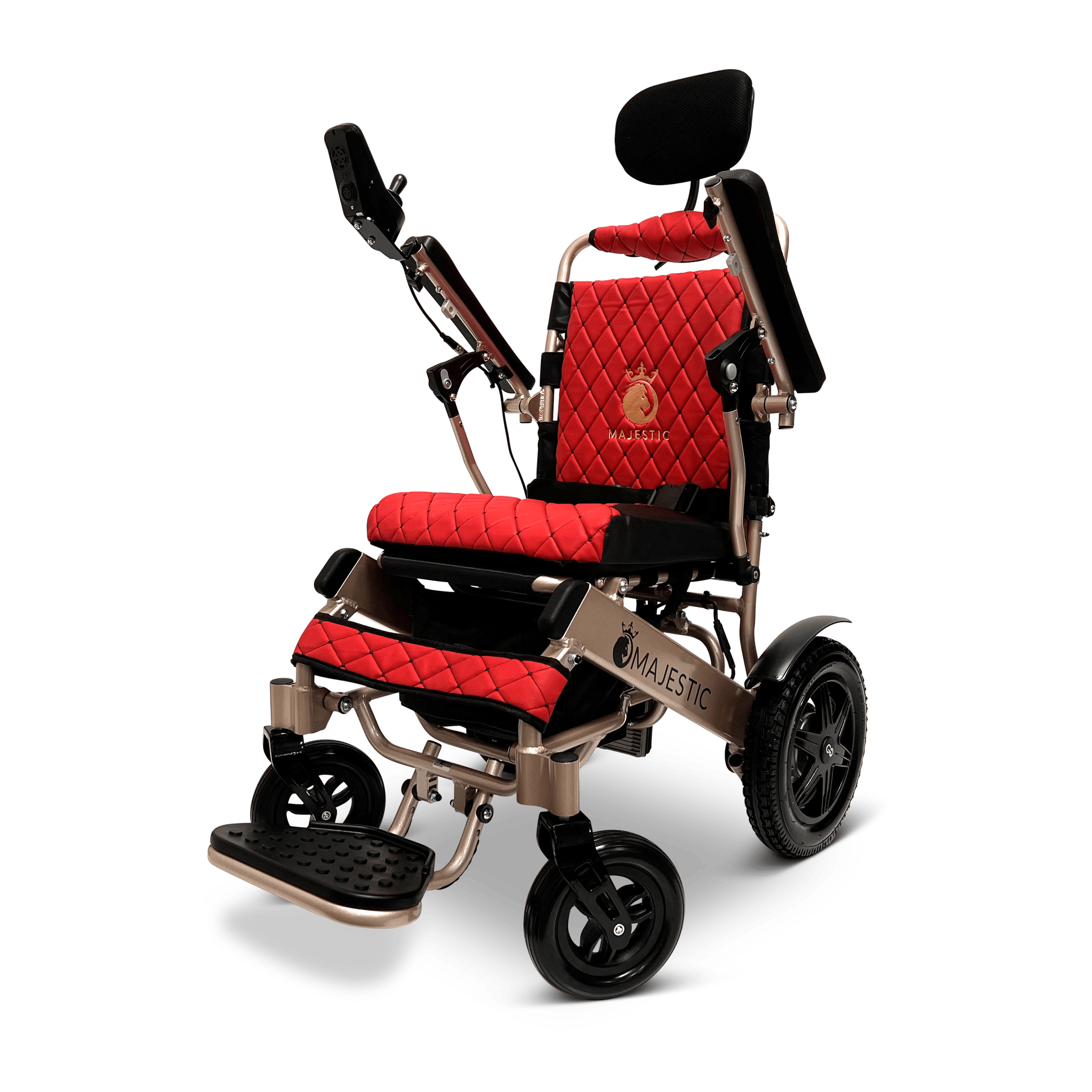 Maroon ComfyGO Majestic IQ-9000 Auto Reclining - Power Wheelchair