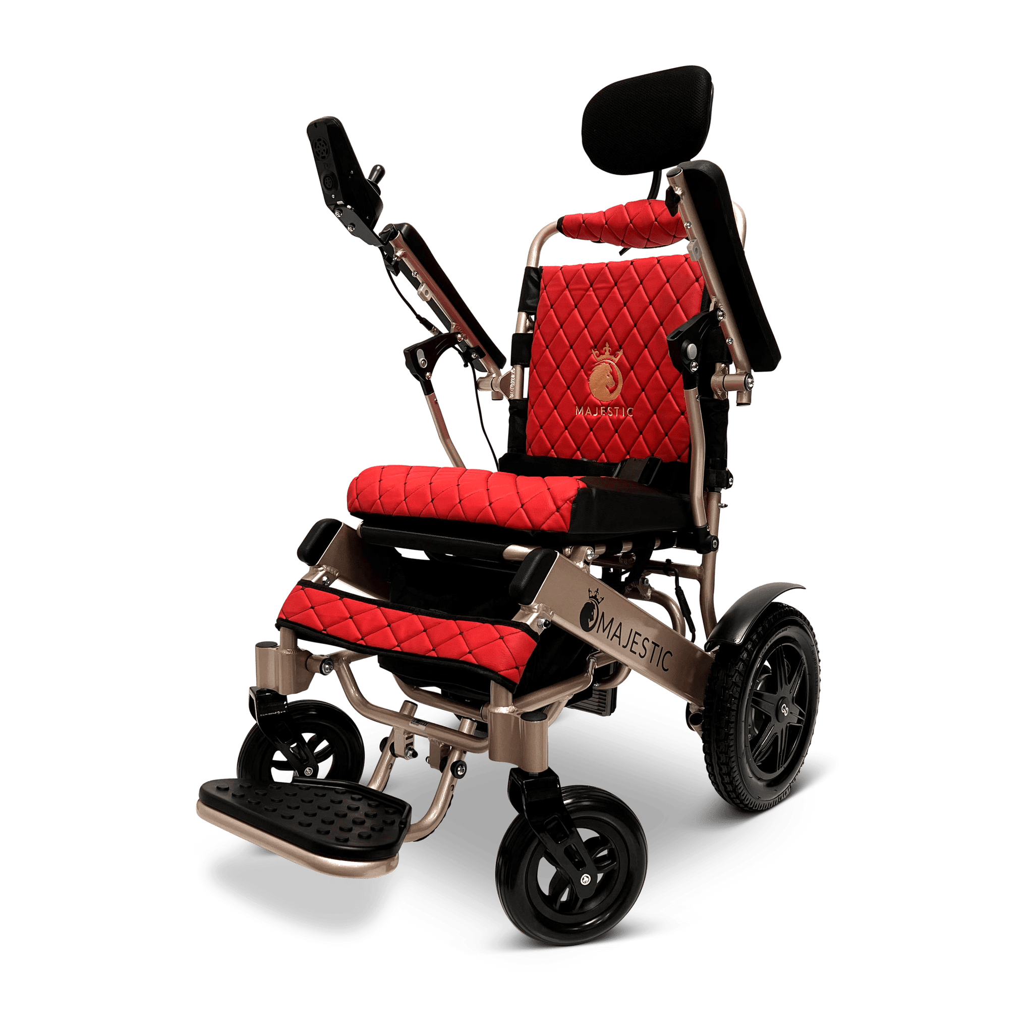 Maroon ComfyGO Majestic IQ-9000 Auto Reclining - Power Wheelchair