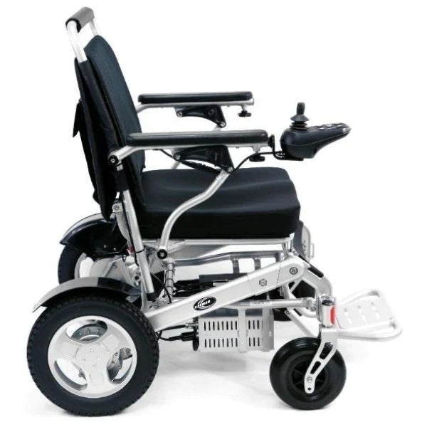 Light Gray Karman Tranzit Go Foldable Lightweight Power Wheelchair