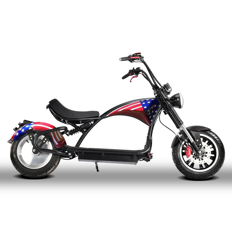 Gray SoverSky M3 60V Electric Chopper Scooter