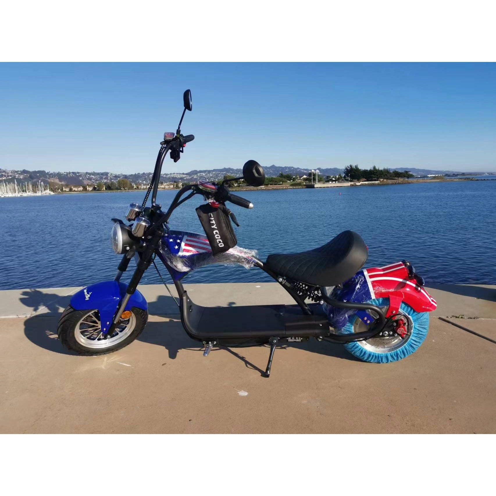 Light Slate Gray SoverSky M3 60V Electric Chopper Scooter