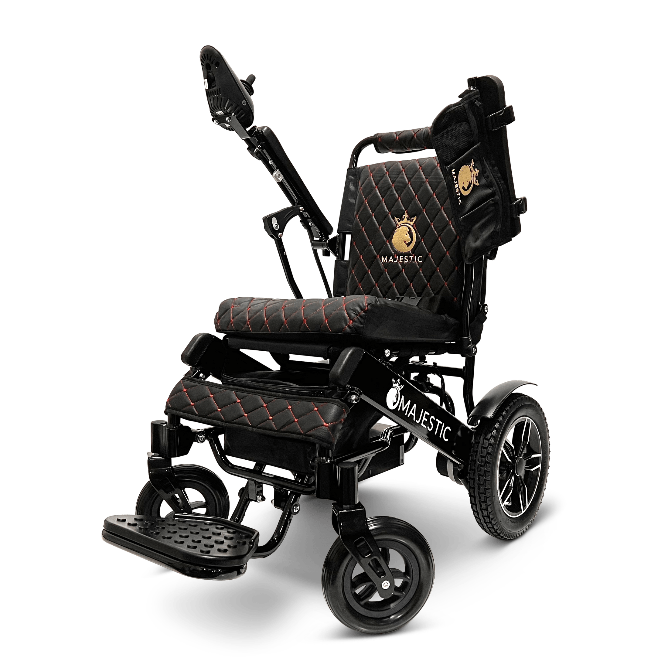 Black ComfyGO Majestic IQ-8000 Remote Controlled Lightweight Electric Wheelchair