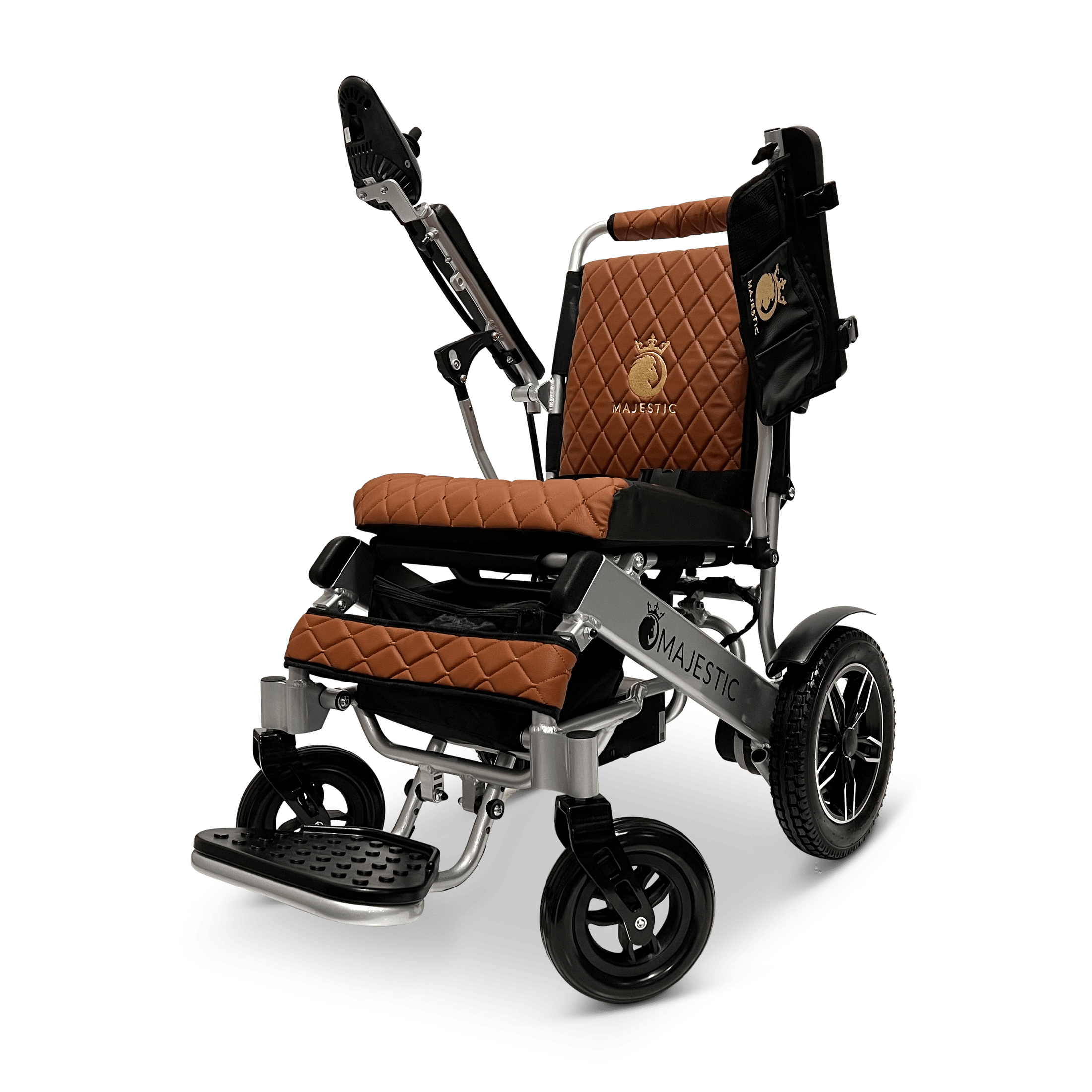 Black ComfyGO Majestic IQ-8000 Remote Controlled Lightweight Electric Wheelchair