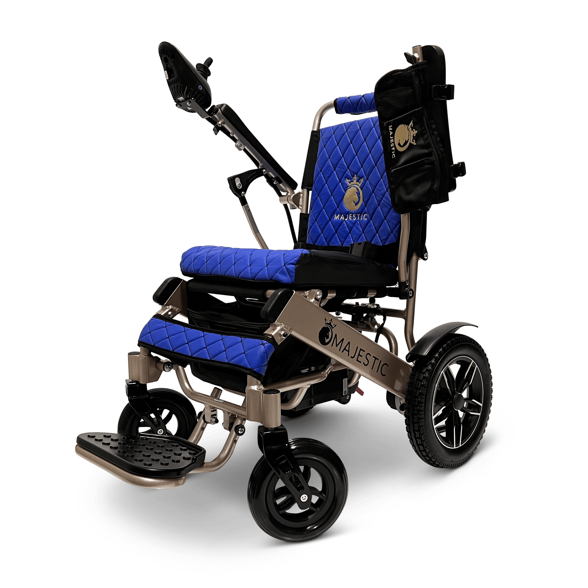 Black ComfyGO Majestic IQ-8000 Remote Controlled Lightweight Electric Wheelchair