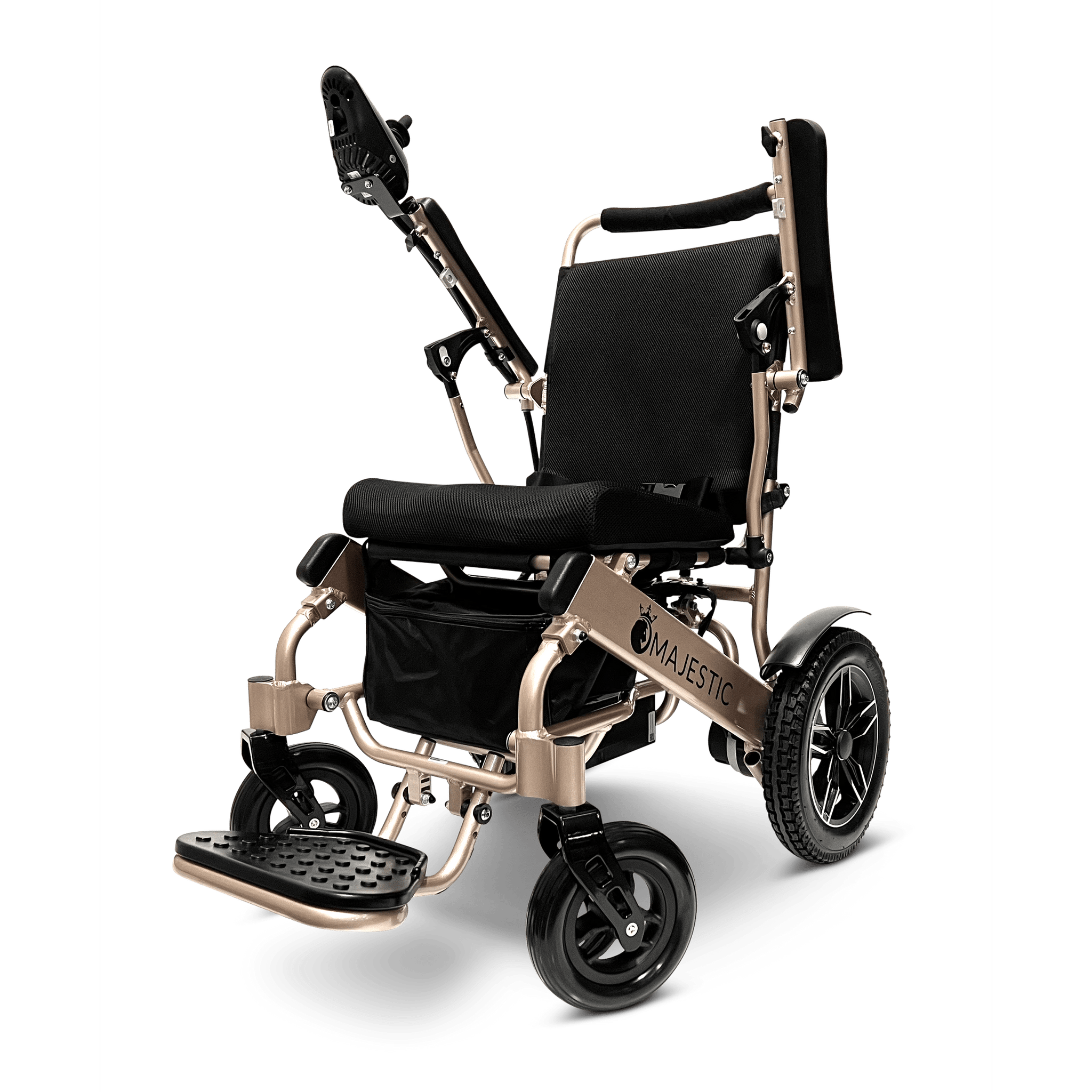 Black ComfyGO Majestic IQ-8000 Remote Controlled Lightweight Electric Wheelchair